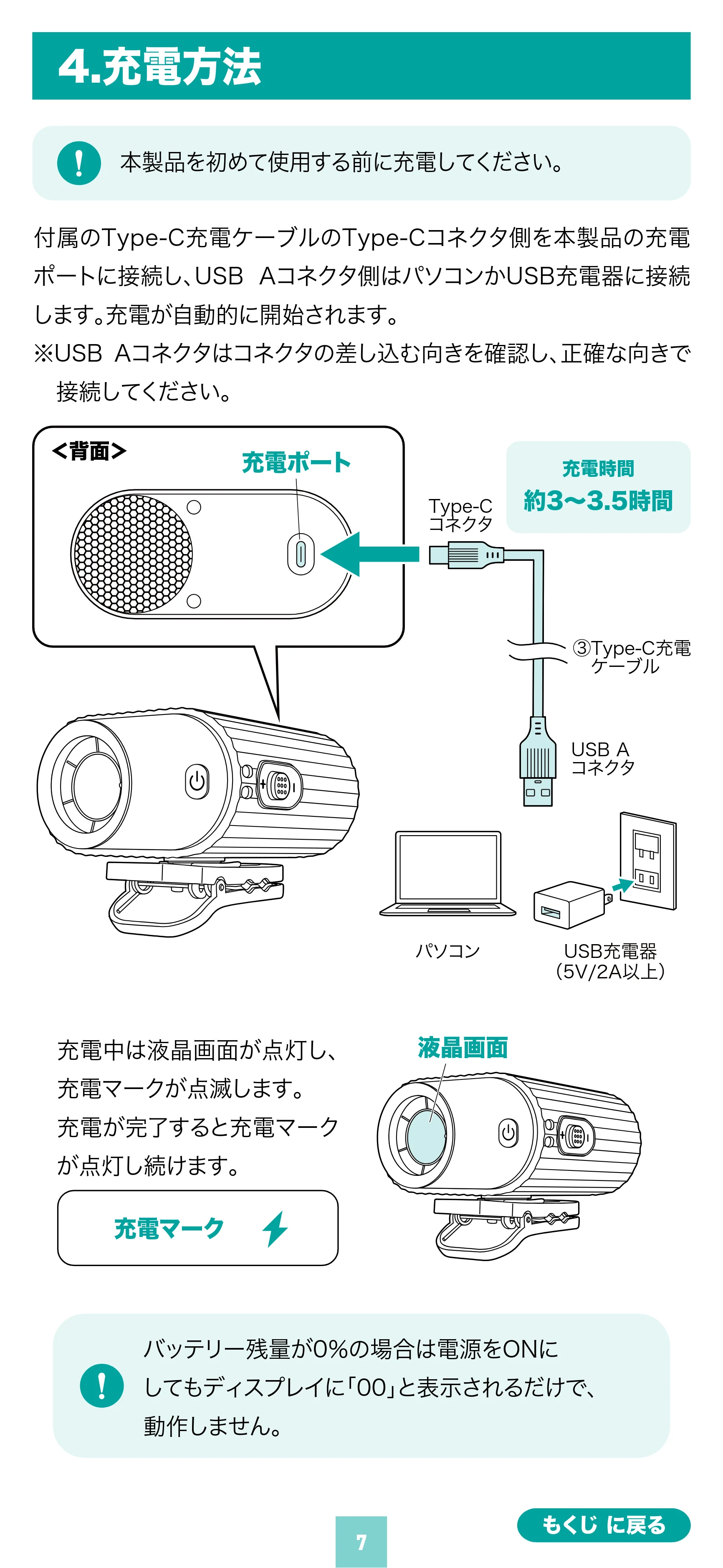 サンワサプライ FAN-USB2BK 取扱説明書 — 原本ページ — 7ページ