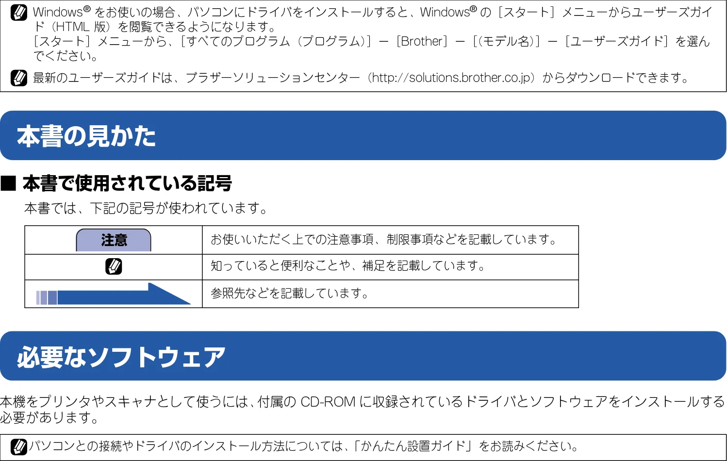 ブラザー DCP-315CN ユーザーズガイド ~パソコン活用編~ — ユーザーズガイドの構成 — 図版 2-1 — 2ページ