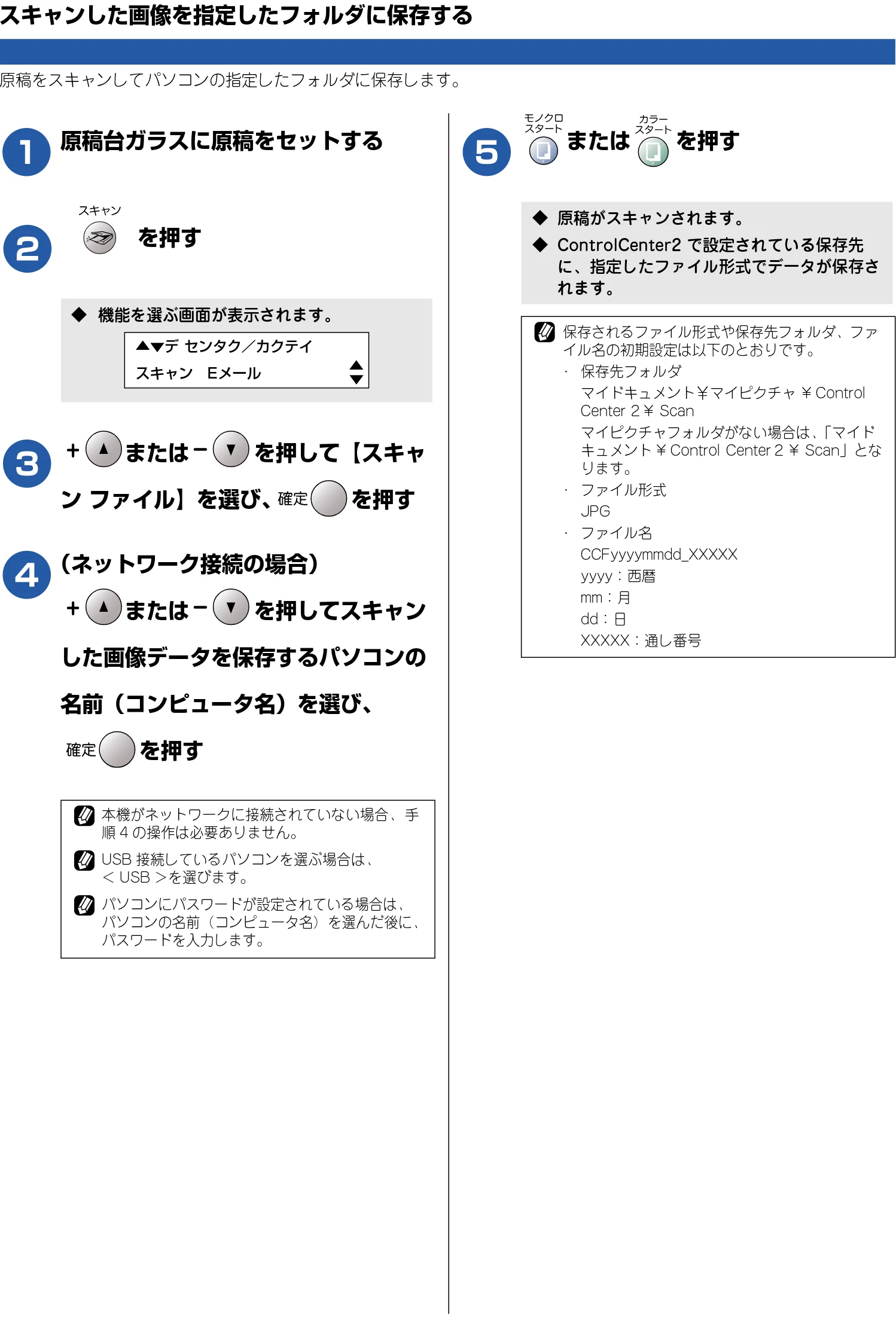 ブラザー DCP-315CN ユーザーズガイド ~パソコン活用編~ — スキャンした画像を指定したフォルダに保存する — 図版 32-1 — 32ページ