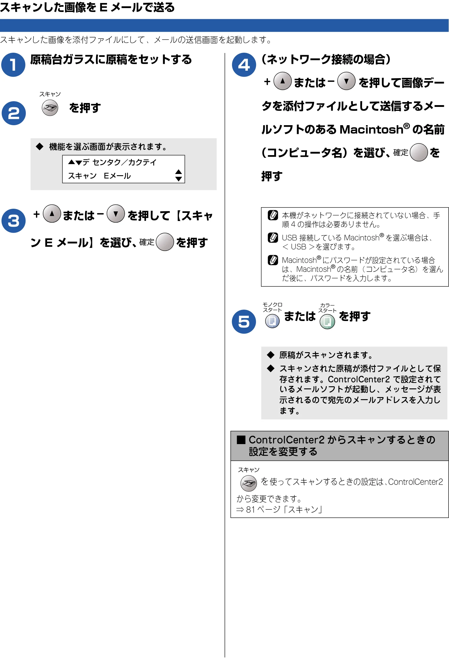 ブラザー DCP-315CN ユーザーズガイド ~パソコン活用編~ — スキャンした画像をEメールで送る — 図版 68-1 — 68ページ