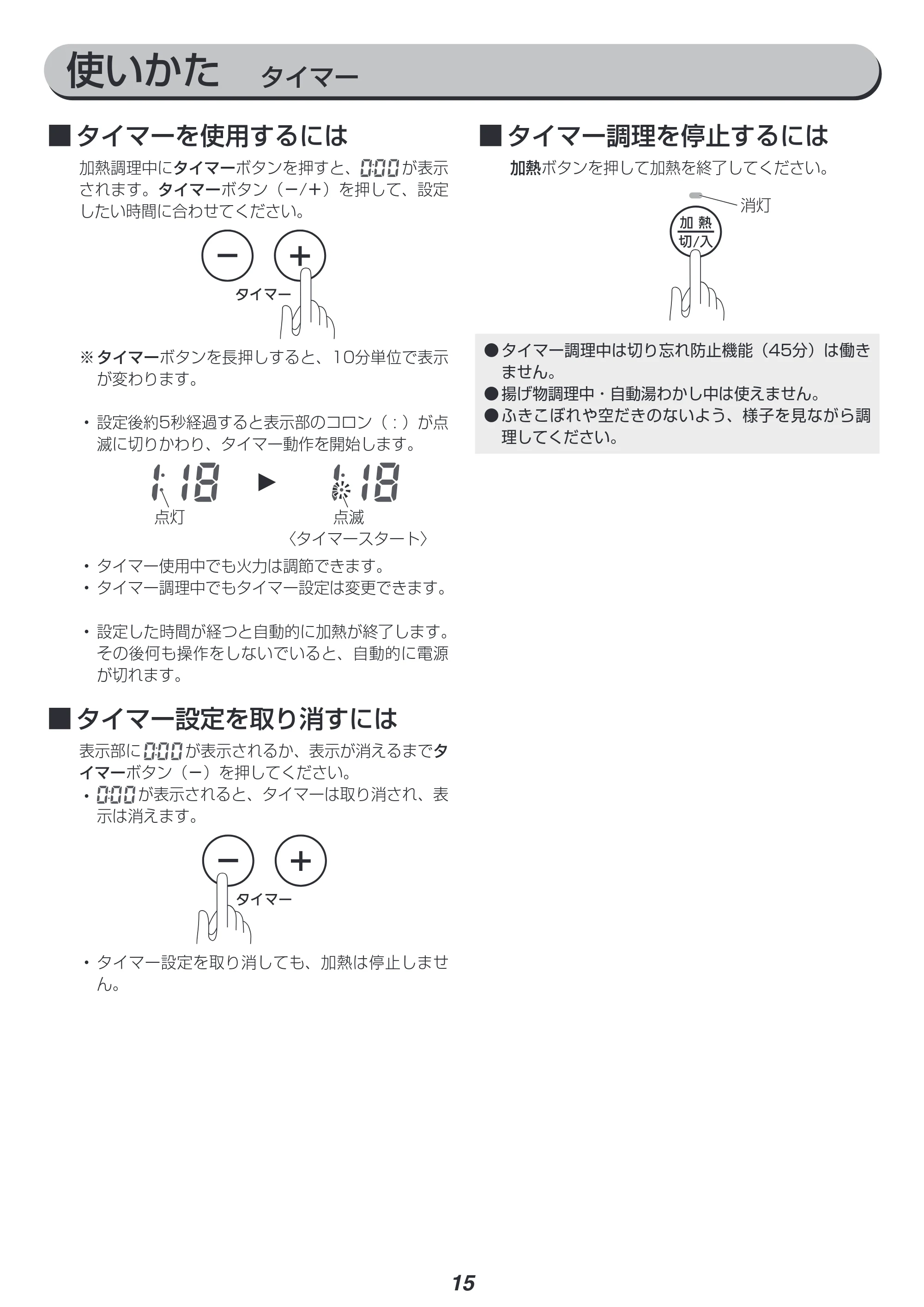 アイリスオーヤマ IHK-W12SV 取扱説明書 — 原本ページ — 15ページ
