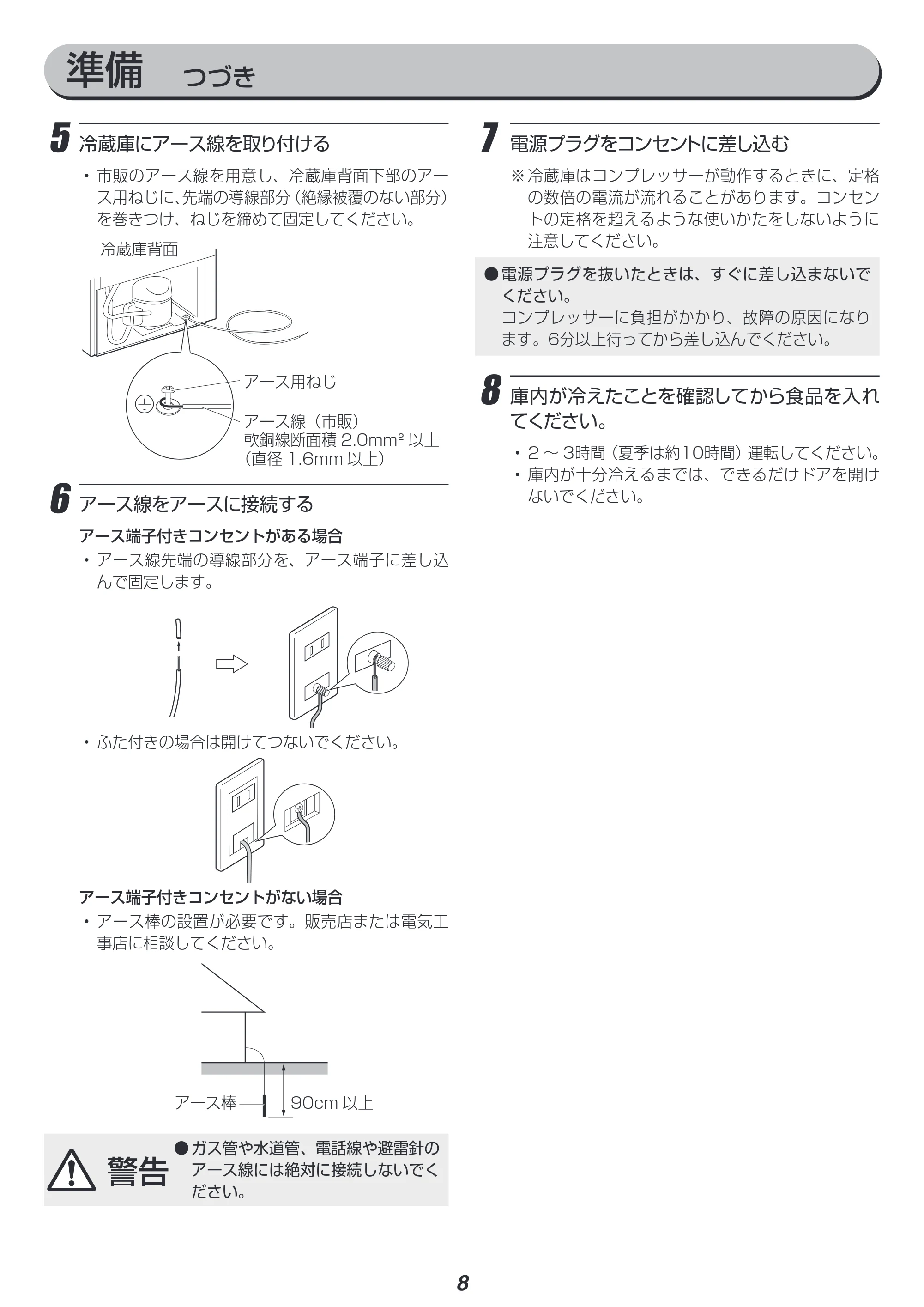 アイリスオーヤマ KRSD-5A 取扱説明書 — 原本ページ — 8ページ