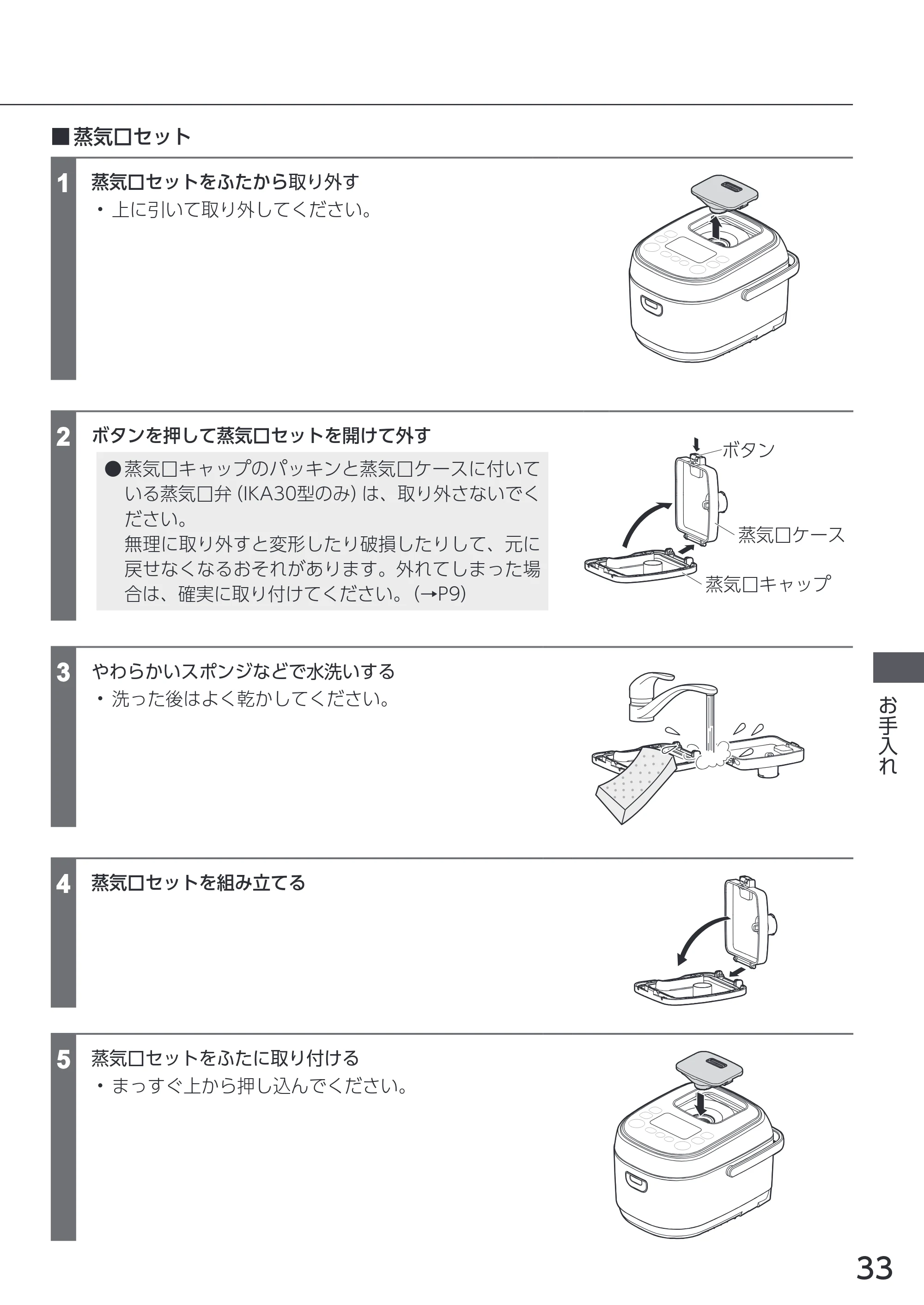 アイリスオーヤマ RC-IKA30 取扱説明書 — 原本ページ — 33ページ