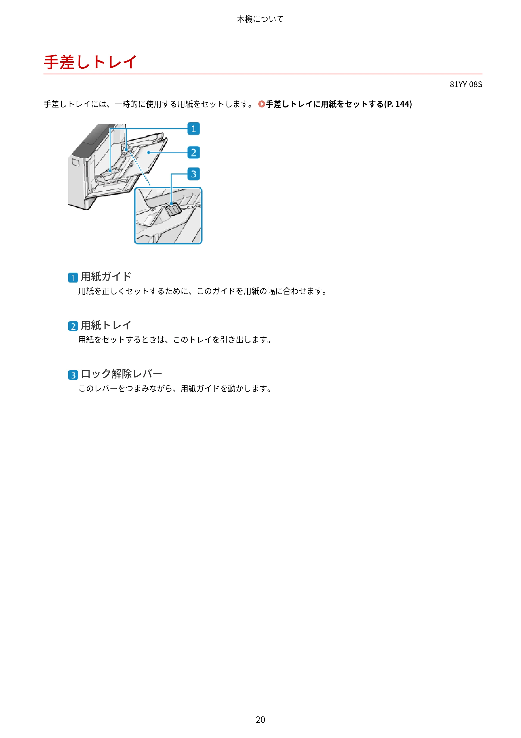 キヤノン MF755Cdw・MF753Cdw・MF751Cdw ユーザーズガイド 2023年7月27日更新（PDF：5.25MB） — 手差しトレイ — 原本ページ — 30ページ