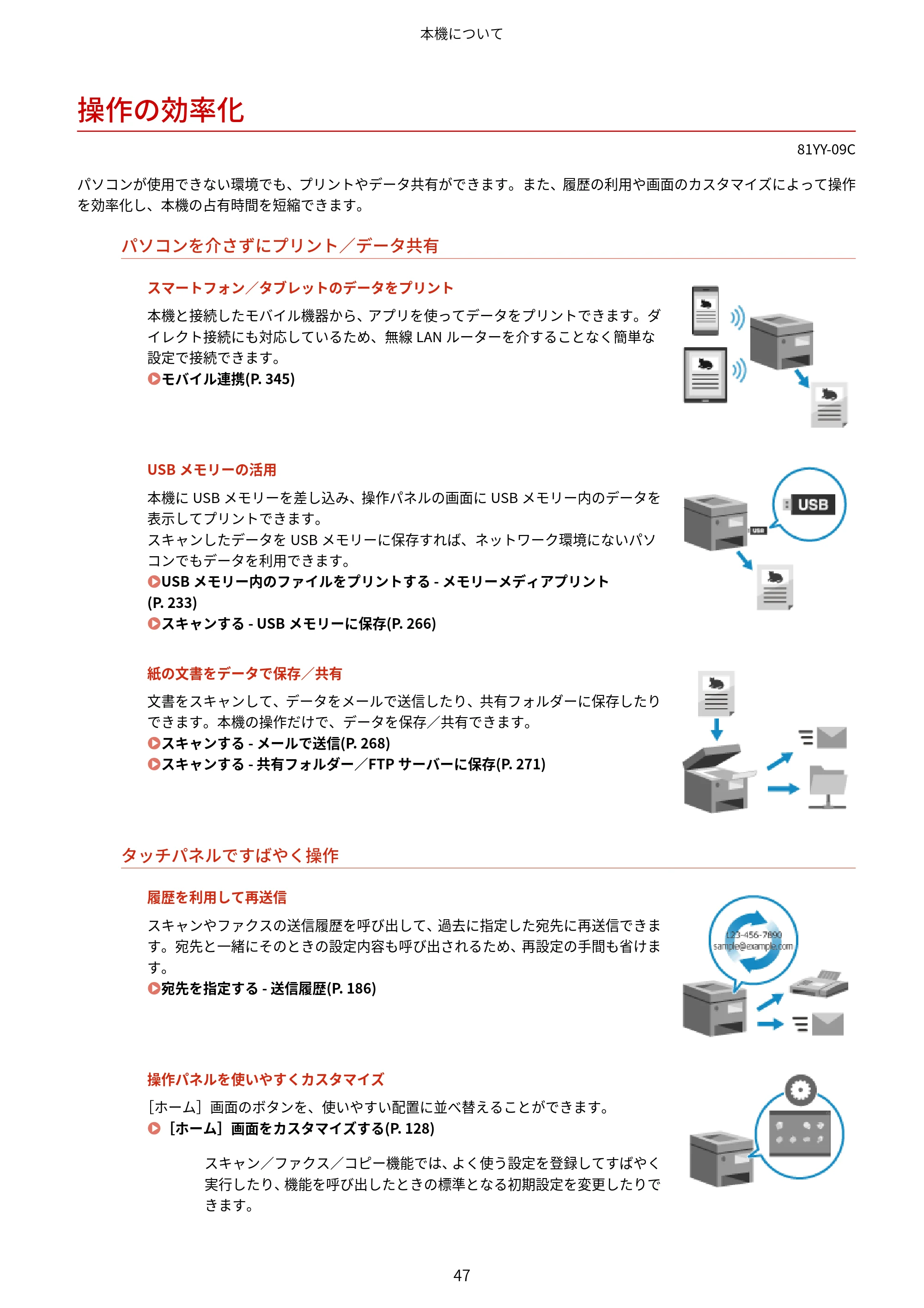 キヤノン MF755Cdw・MF753Cdw・MF751Cdw ユーザーズガイド 2023年7月27日更新（PDF：5.25MB） — 操作の効率化 — 原本ページ — 57ページ