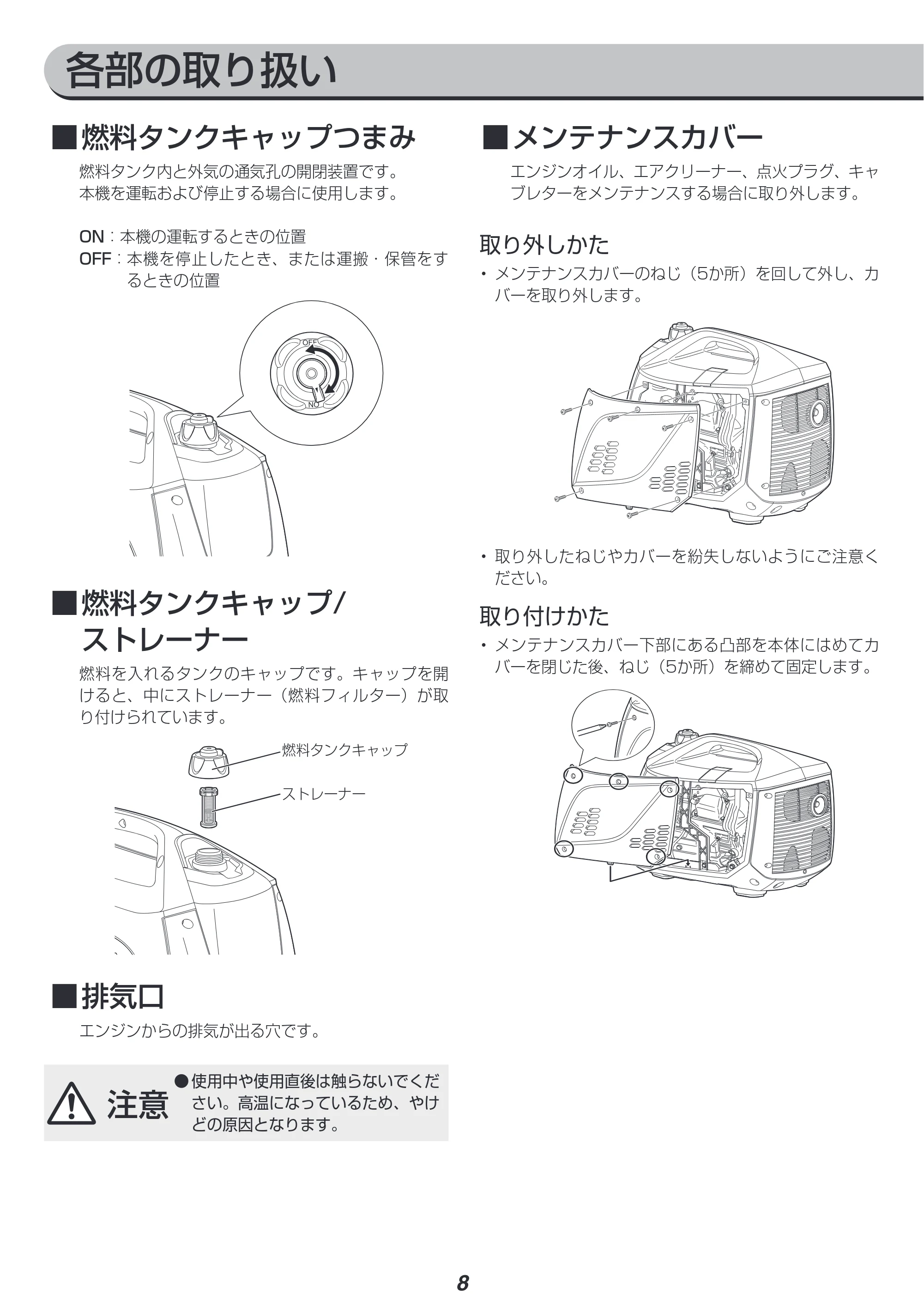 アイリスオーヤマ IGG-1600 取扱説明書 — 原本ページ — 8ページ