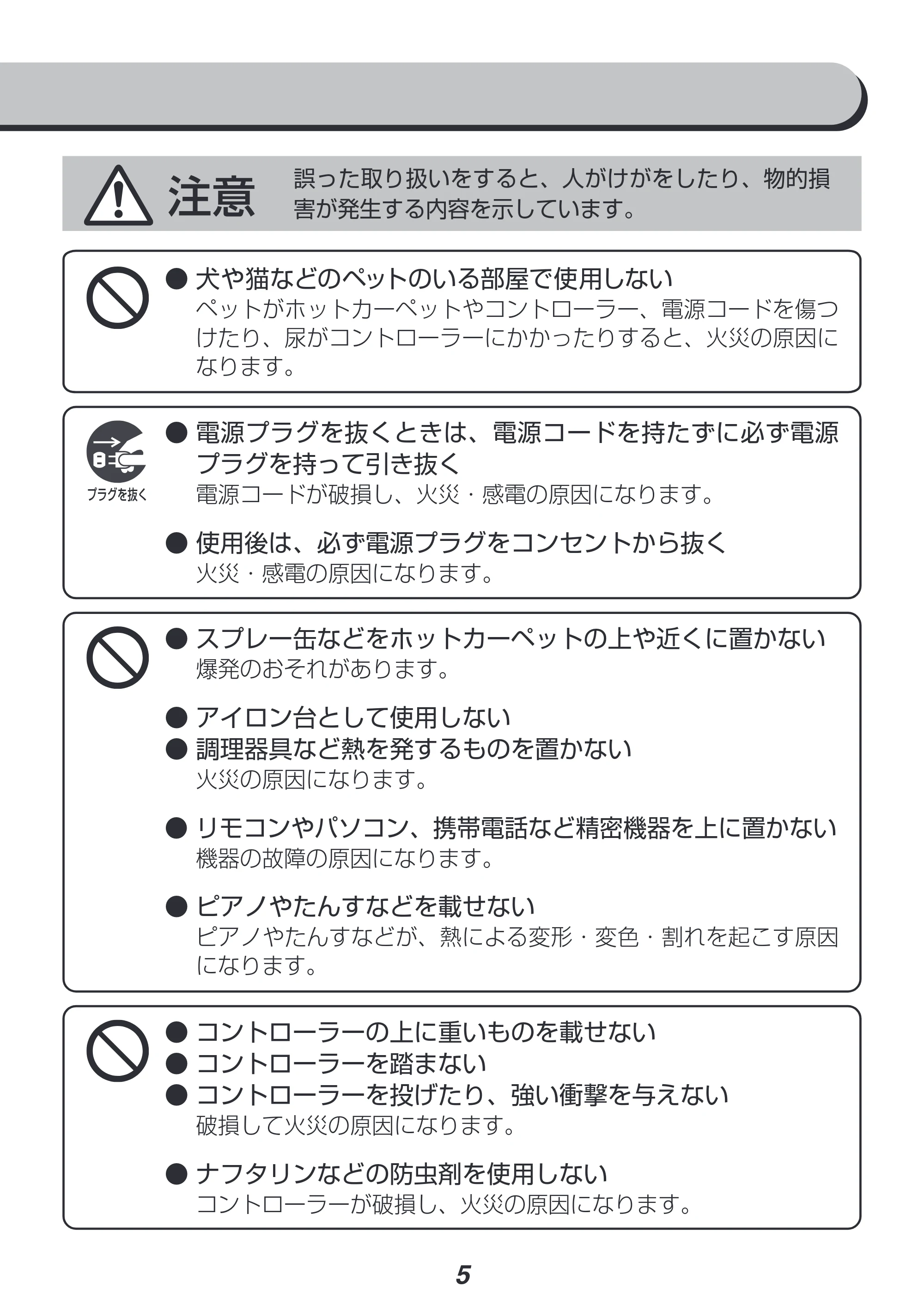 アイリスオーヤマ IHC-30 取扱説明書 — 原本ページ — 5ページ