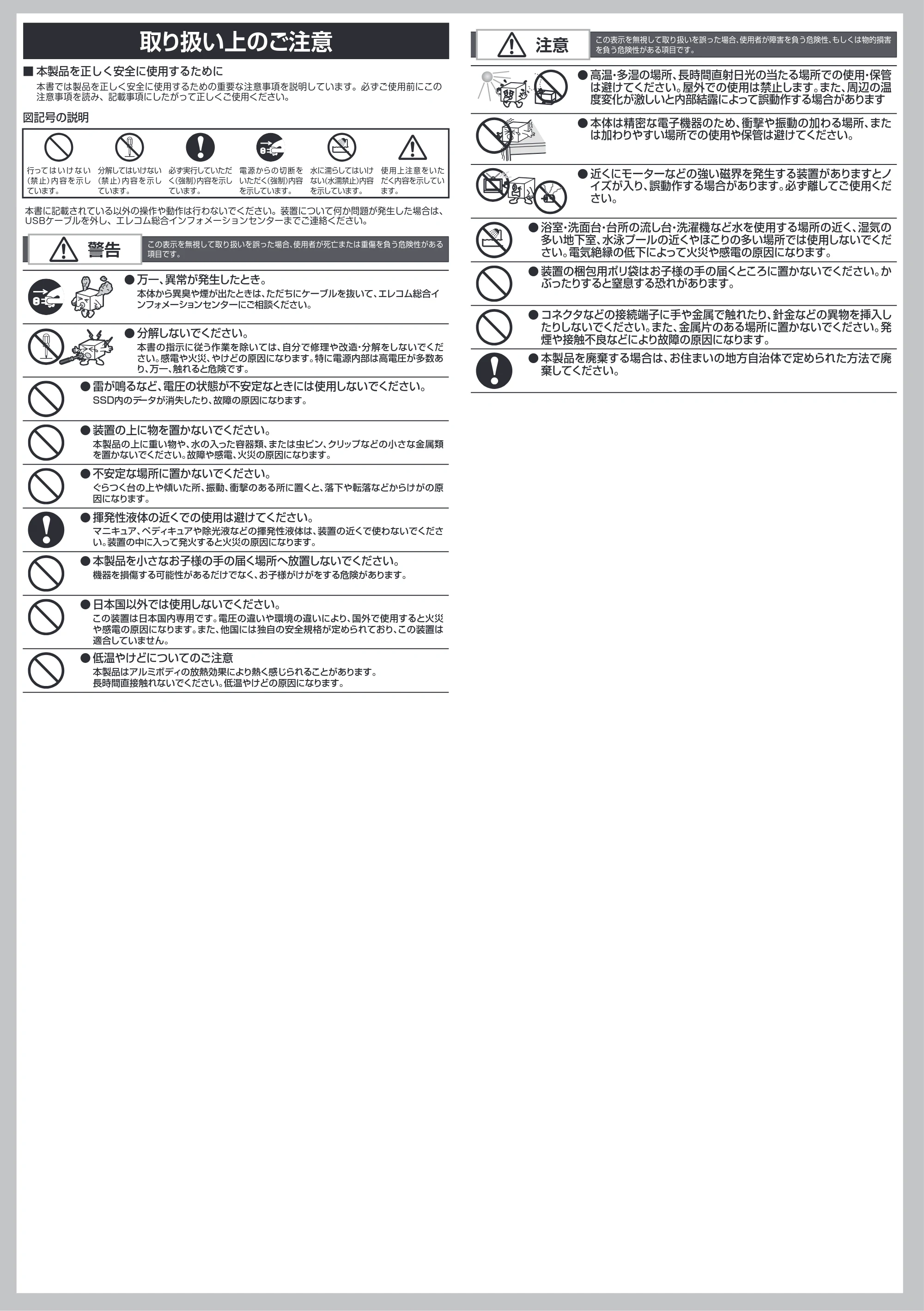エレコム ESD-IPS0500G / ESD-IPS1000G / ESD-IPS2000G ユーザーズマニュアル — 原本ページ — 3ページ