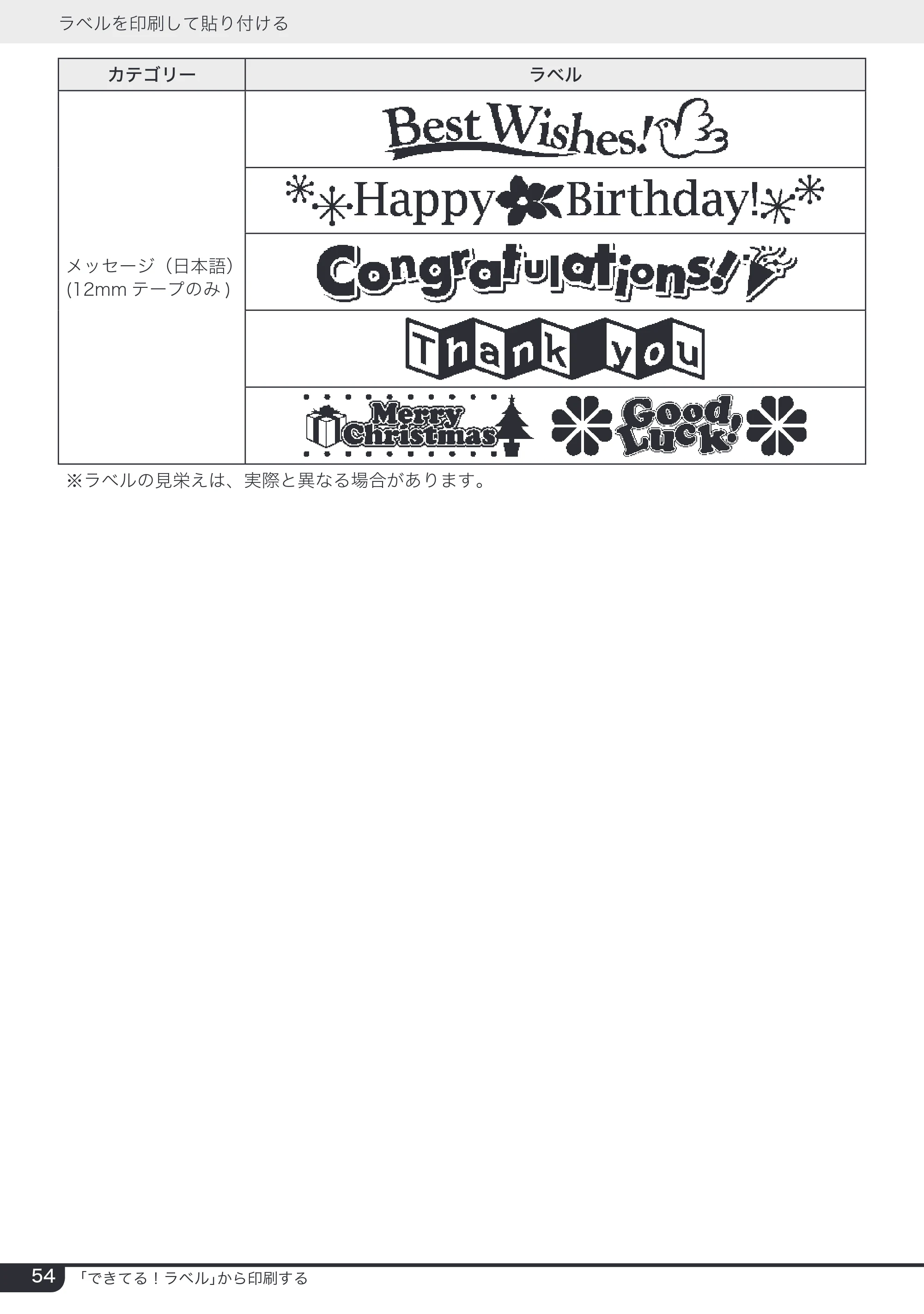 ブラザー PT-2730 取扱説明書 — 原本ページ — 54ページ