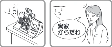 日立 HTE-201 / HTE-101 取扱説明書 — 相手によって着信音を変える（着信鳴り分け） — 図版 45-1 — 45ページ