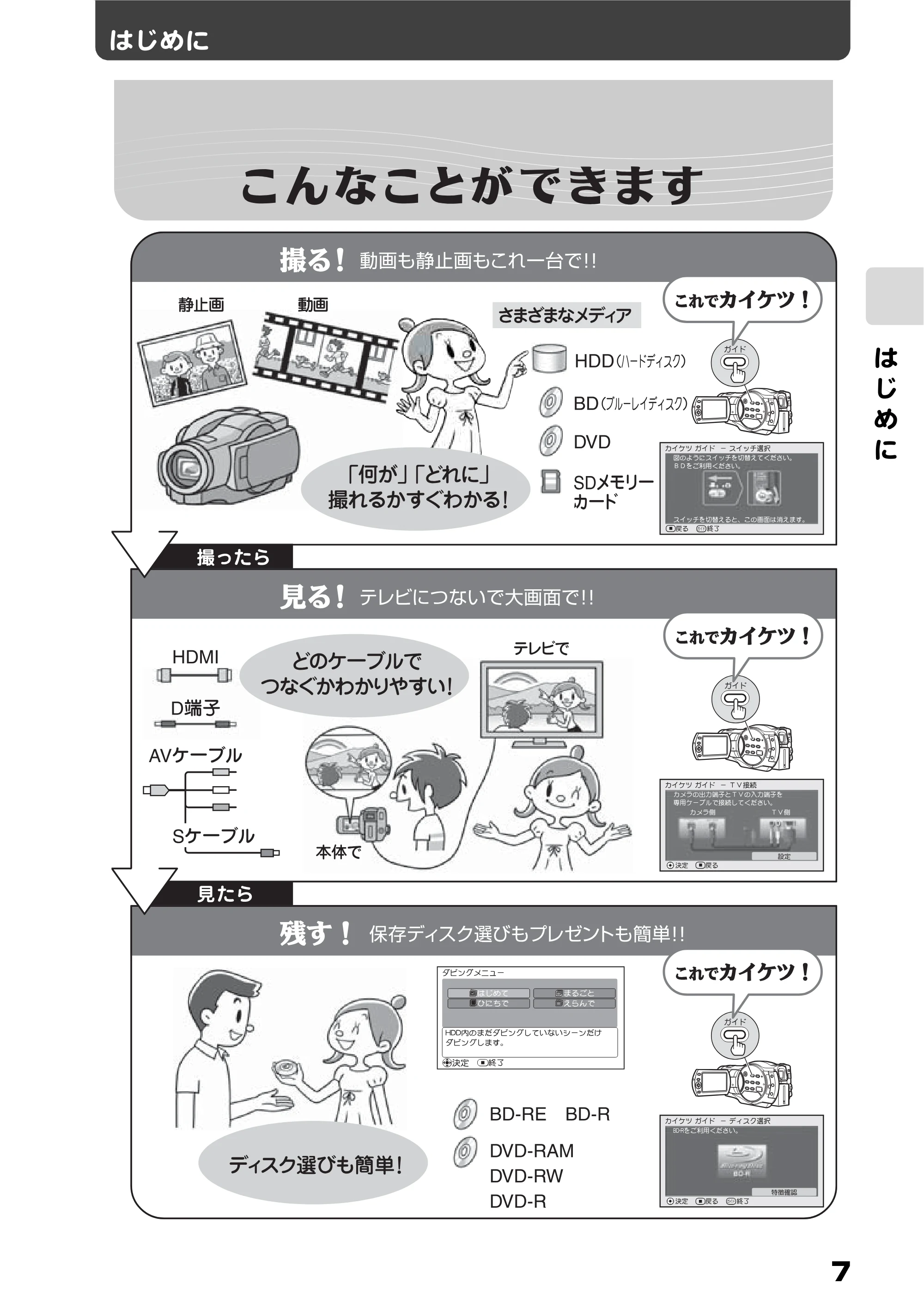 日立 DZ-BD9H 取扱説明書 — はじめに — 原本ページ — 7ページ