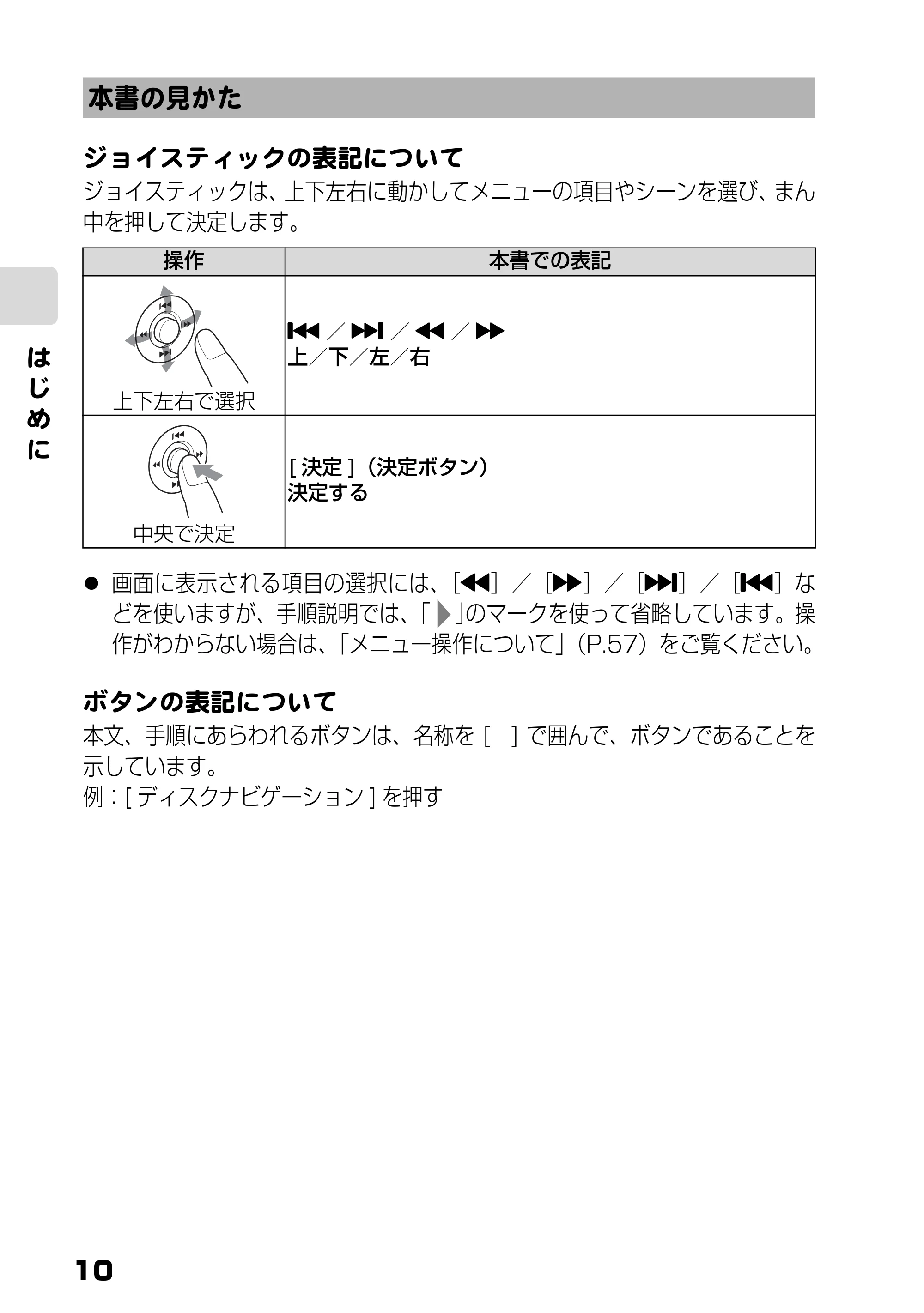 日立 DZ-BD9H 取扱説明書 — 本書の見かた — 原本ページ — 10ページ