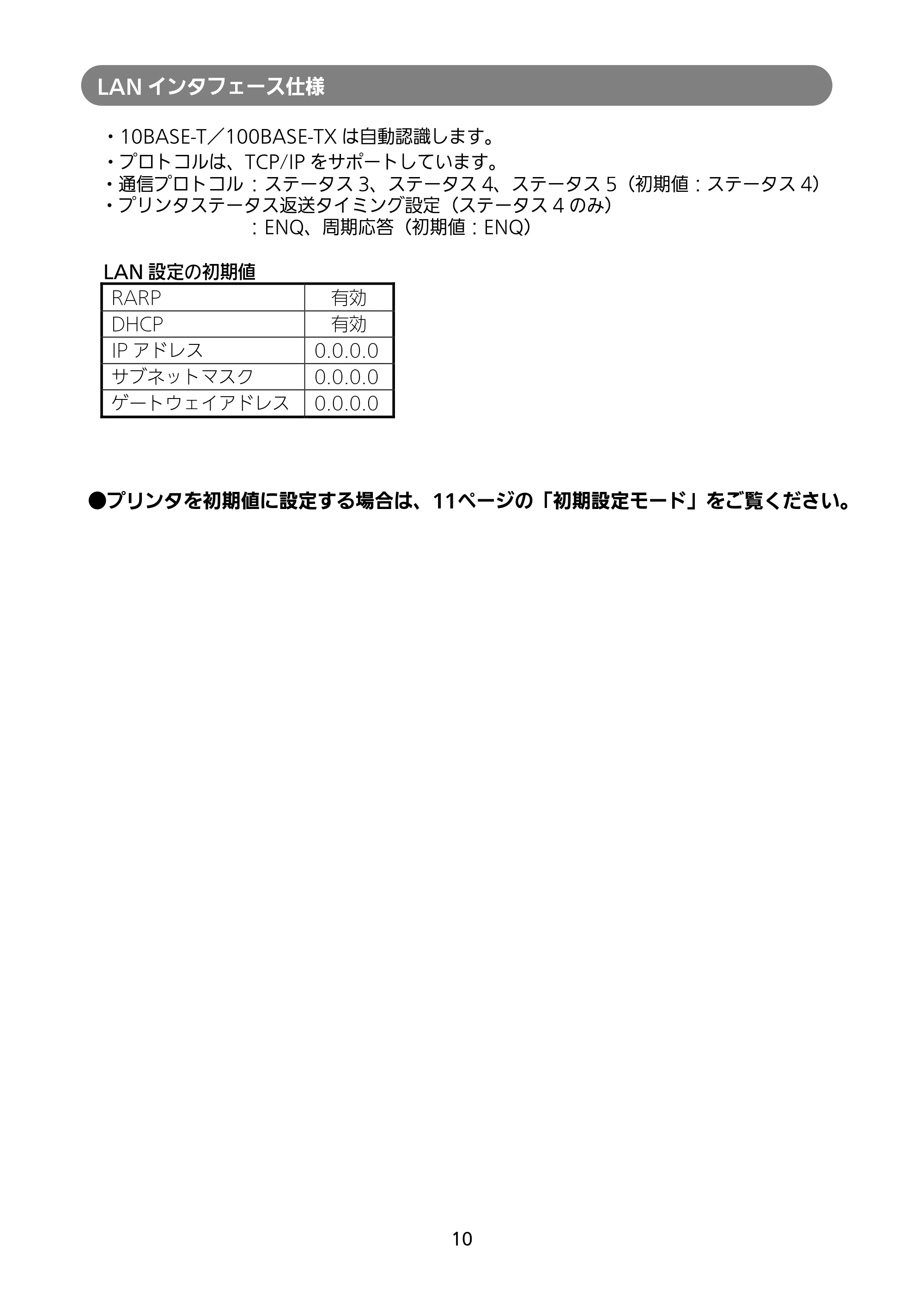 サトー GN412T セットアップガイド（第4版） — 原本ページ — 11ページ