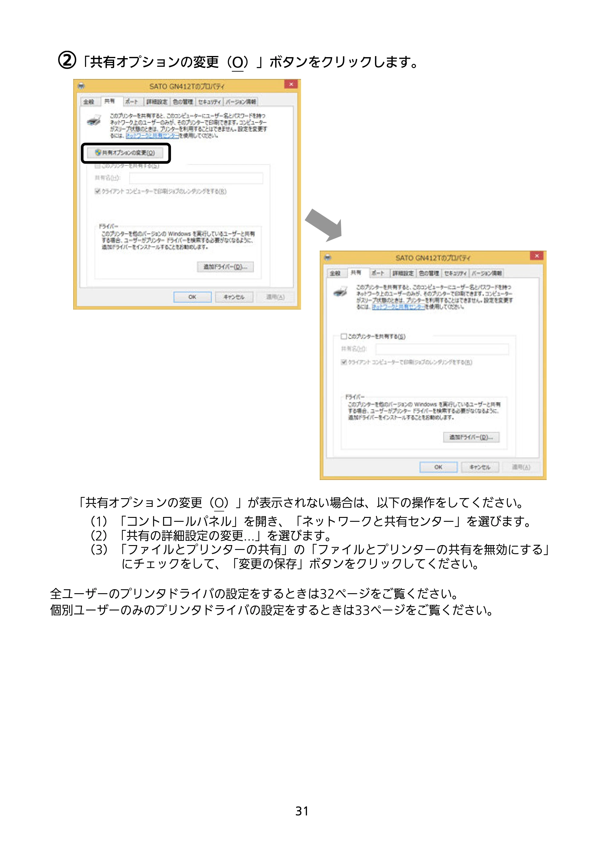 サトー GN412T セットアップガイド（第4版） — 原本ページ — 32ページ