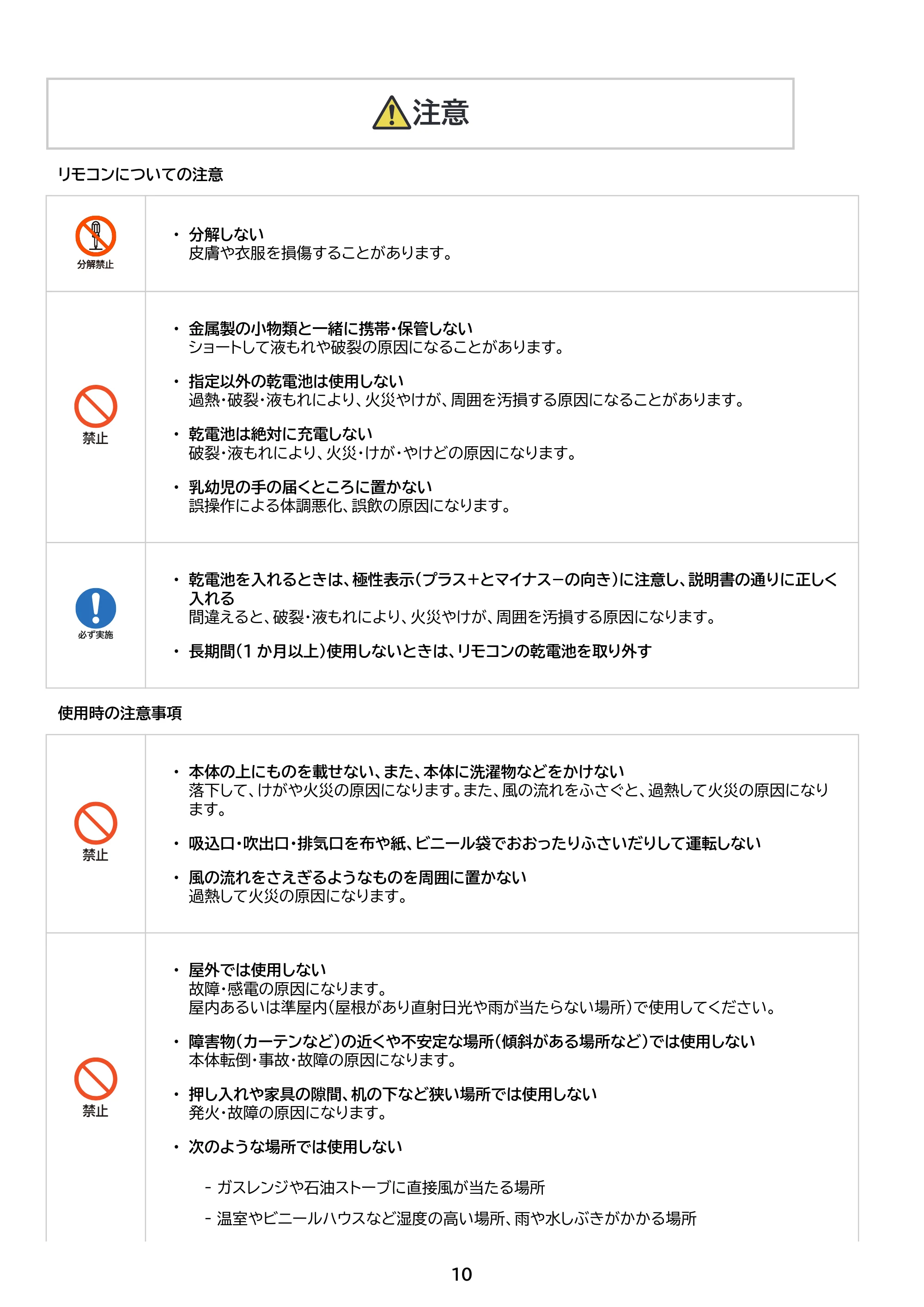 アイリスオーヤマ IPA-2325S 取扱説明書 — 原本ページ — 10ページ