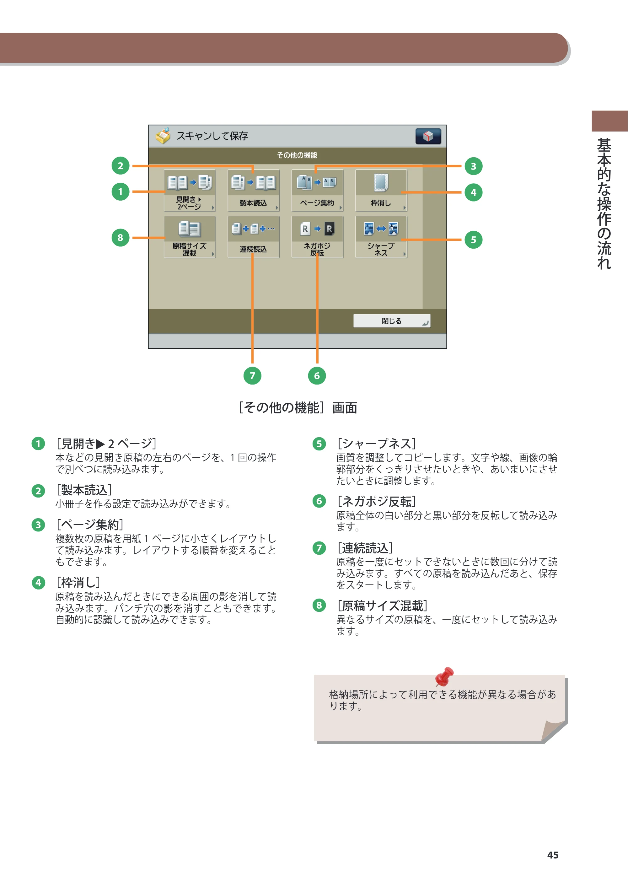キヤノン imageRUNNER ADVANCE 6275/6265/6265-R/6255 基本操作ガイド 2017年7月12日更新（PDF：42.8MB） — 原本ページ — 45ページ