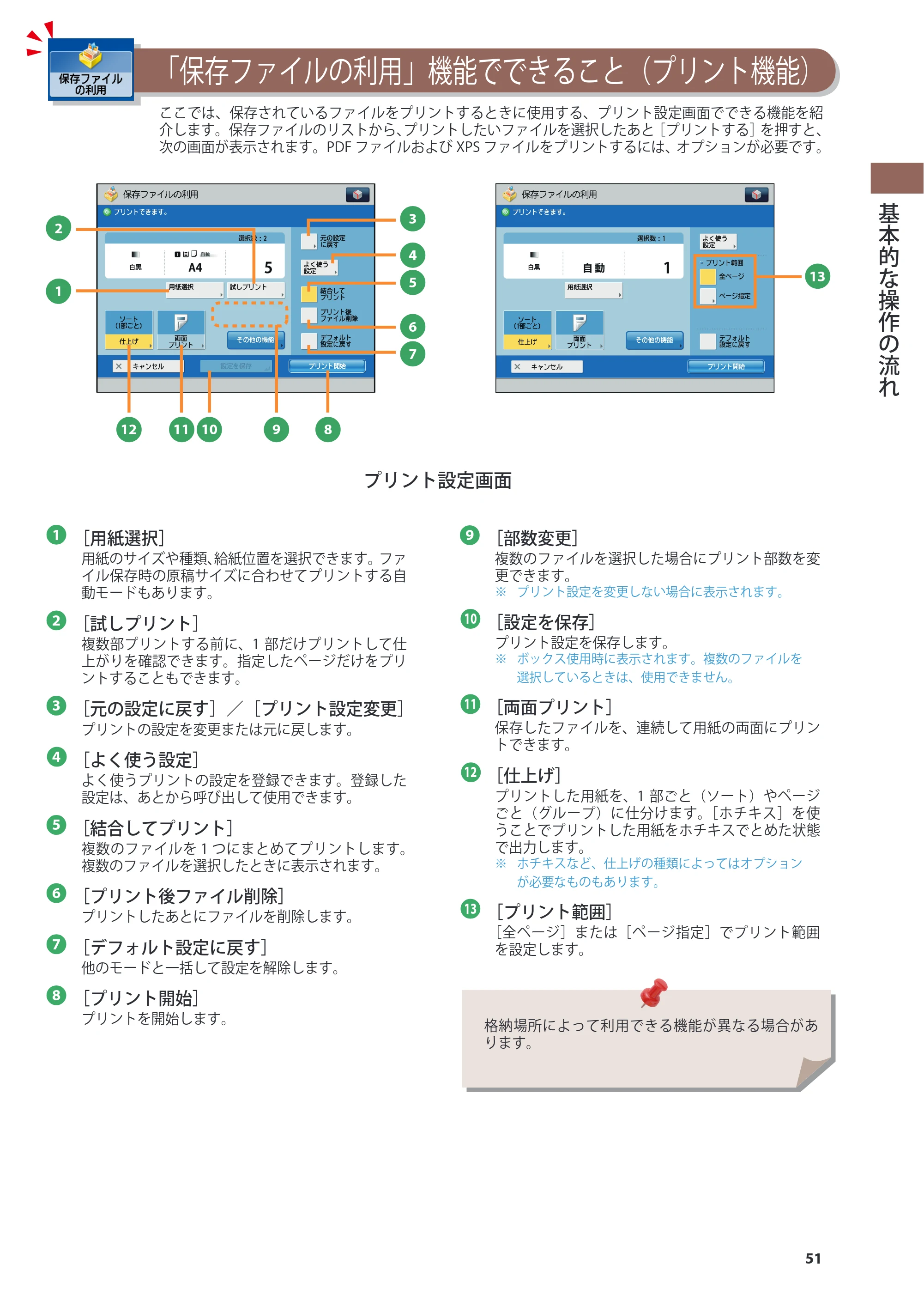 キヤノン imageRUNNER ADVANCE 6275/6265/6265-R/6255 基本操作ガイド 2017年7月12日更新（PDF：42.8MB） — 原本ページ — 51ページ