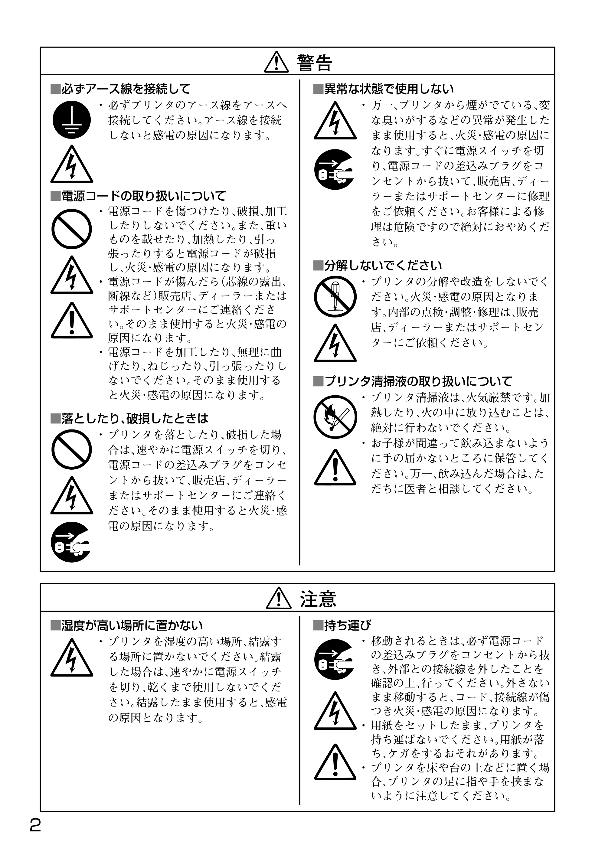 サトー HA212R / 224R 取扱説明書（第3版） — ●設置及び取り扱い上の注意 — 原本ページ — 4ページ