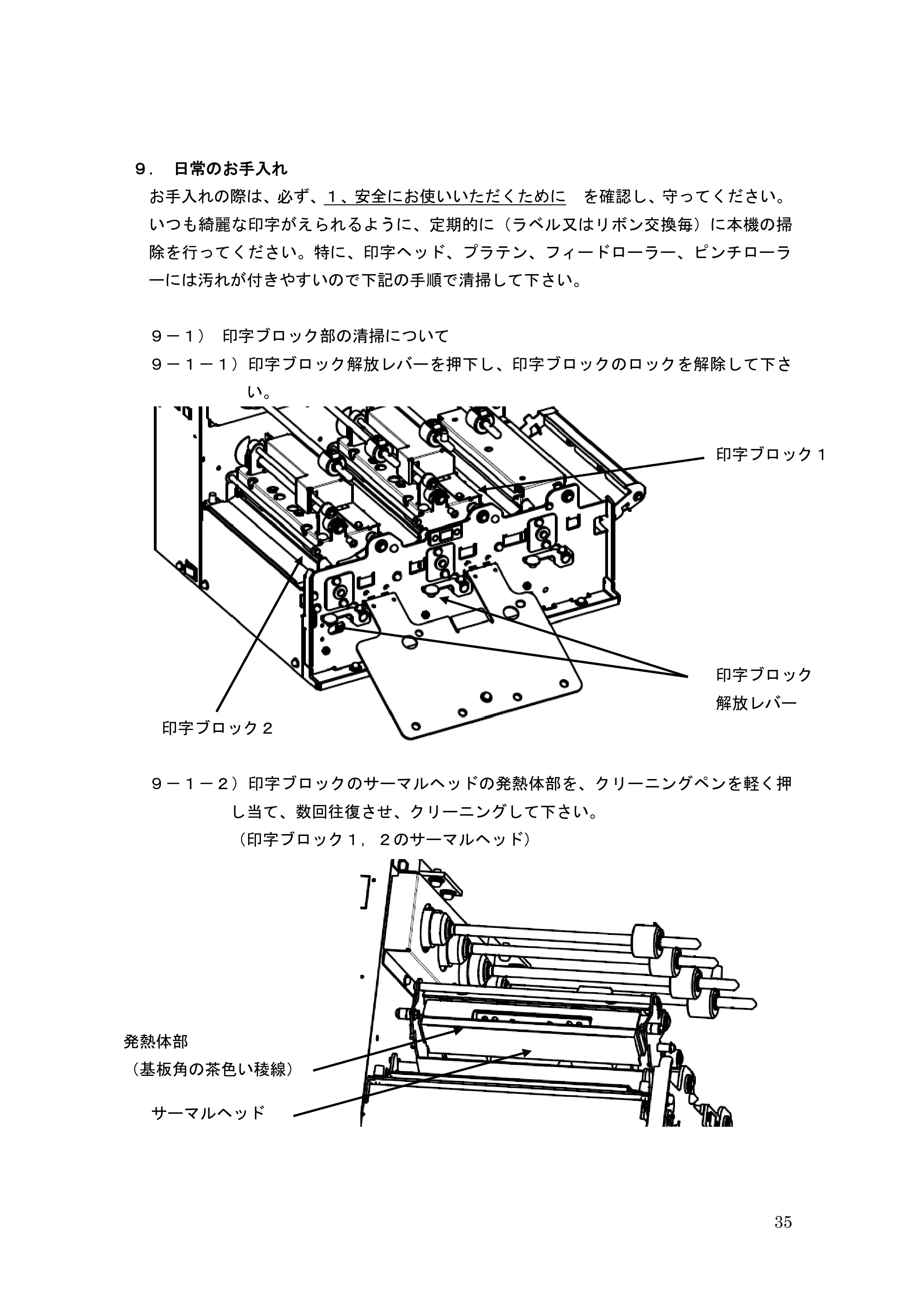 サトー GHS612R / HS612R GHS612R 取扱説明書（第3版） — 原本ページ — 35ページ