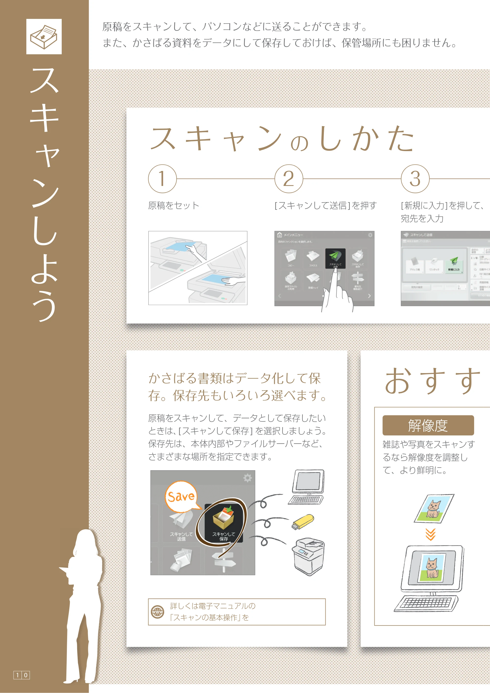 キヤノン A3機用) かんたん操作ガイド（A3機用） 2019年6月27日更新（PDF：16.6MB） — スキャンしよう — 原本ページ — 10ページ