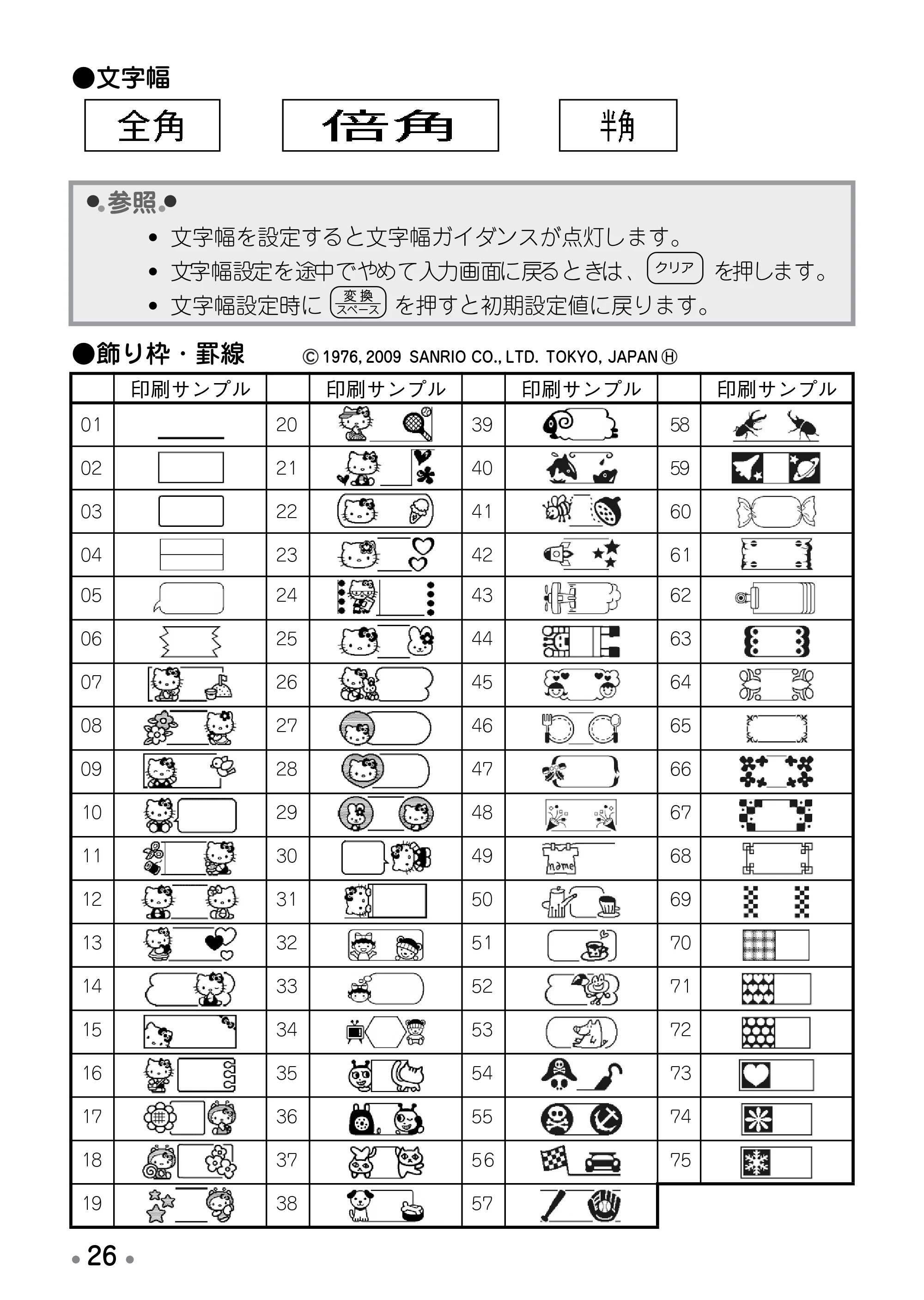 ブラザー PT-190 取扱説明書 ハローキティ版（ホワイト） — ラベルの長さを設定する — 原本ページ — 28ページ