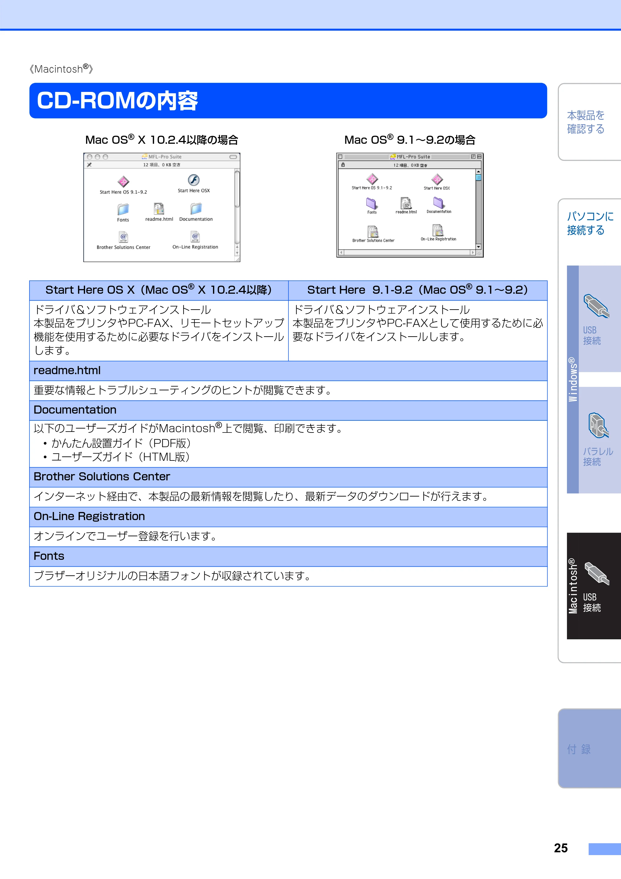 ブラザー FAX-2930 かんたん設置ガイド — 《Macintosh(R)》 — 原本ページ — 27ページ