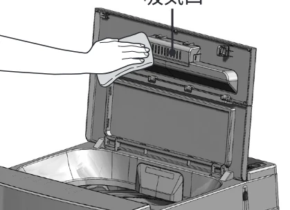 日立 NW-R706 取扱説明書 — ほこりが付着しているときや、汚れているときは、お手入れしてください。 吸気口 — 図版 43-1 — 43ページ