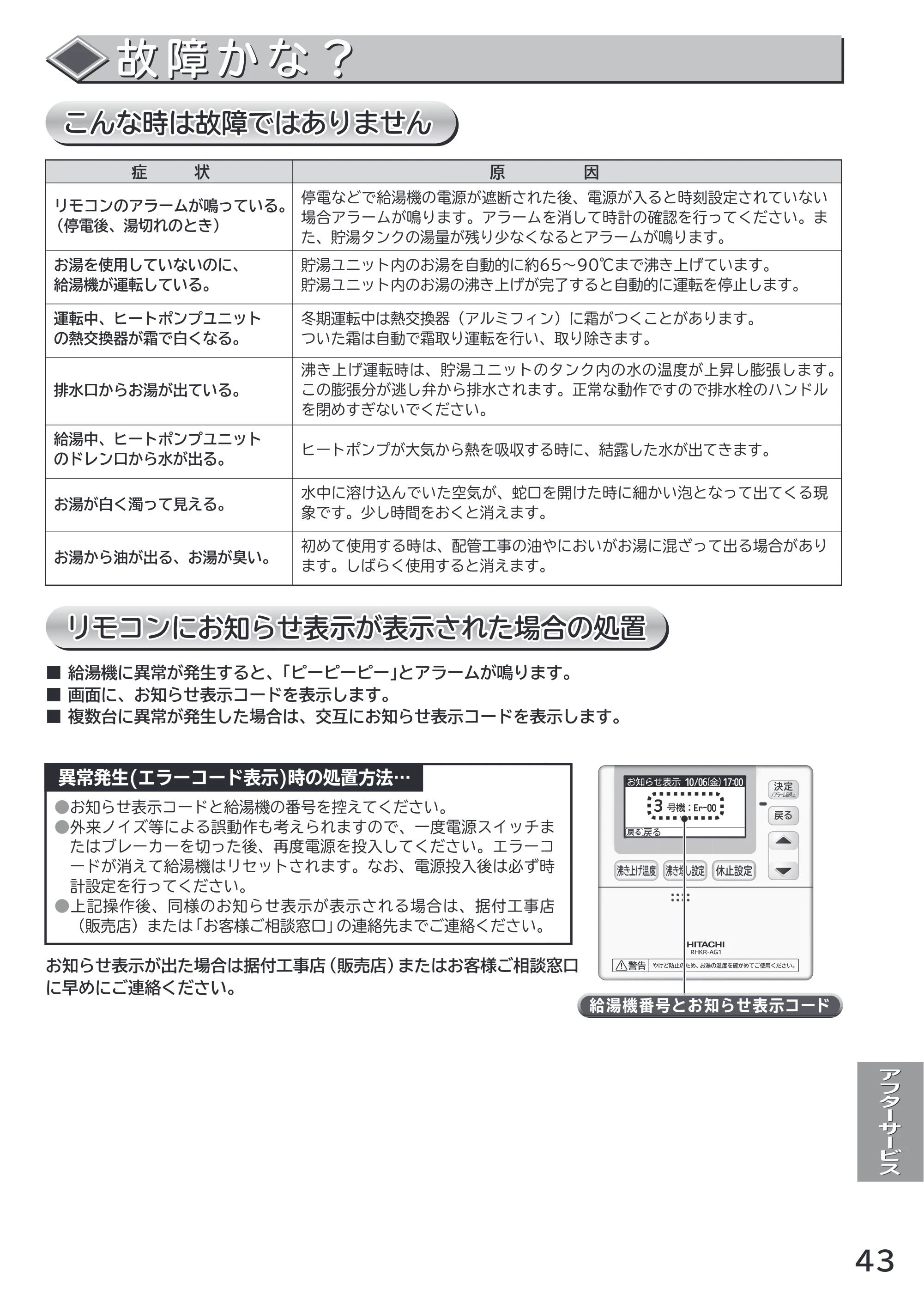 日立 RHK-1501AJKS 取扱説明書 — 原本ページ — 43ページ