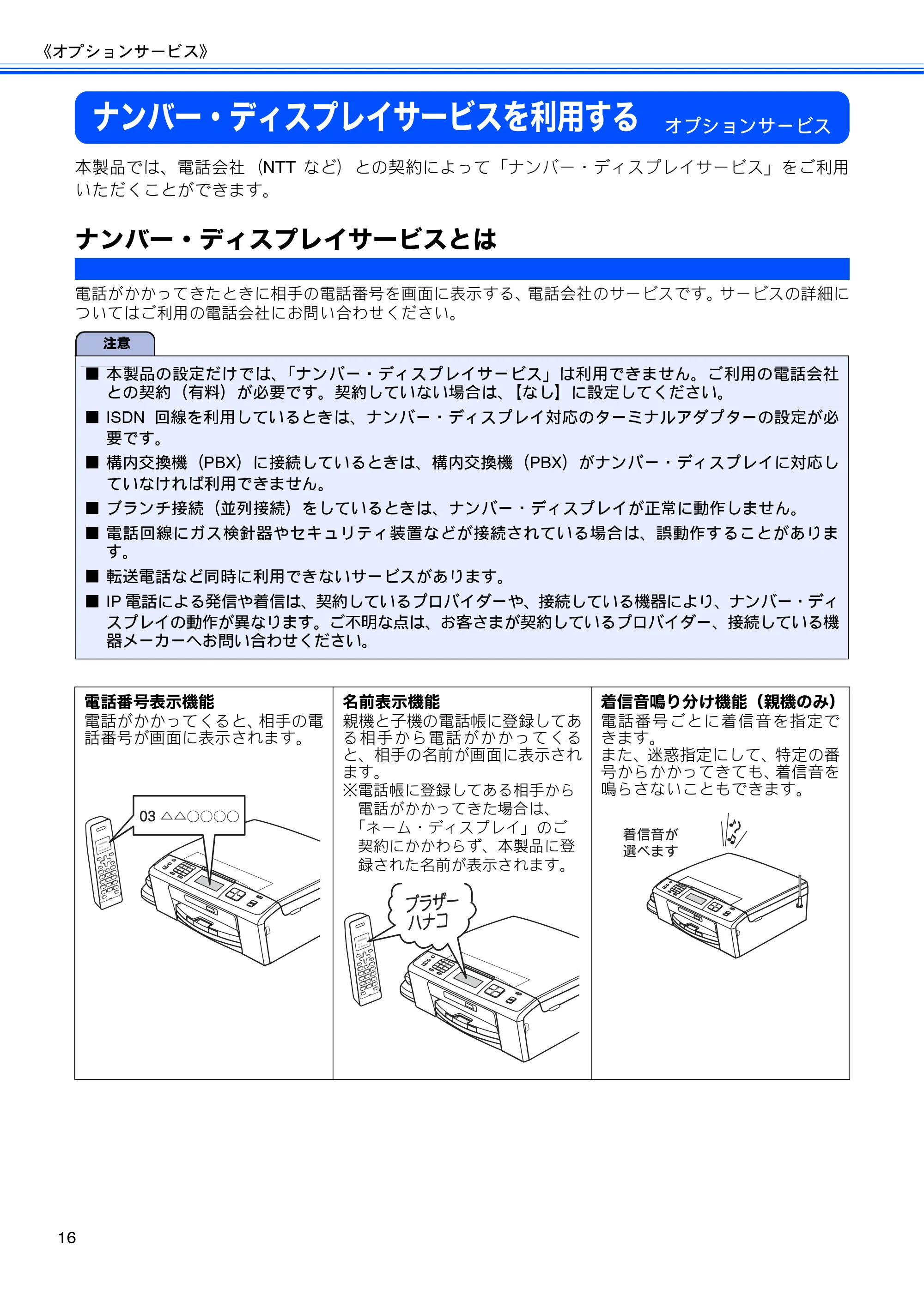ブラザー MFC-J700D / MFC-J700DW ユーザーズガイド ~応用編~ — ナンバー・ディスプレイサービスを利用する — 原本ページ — 18ページ