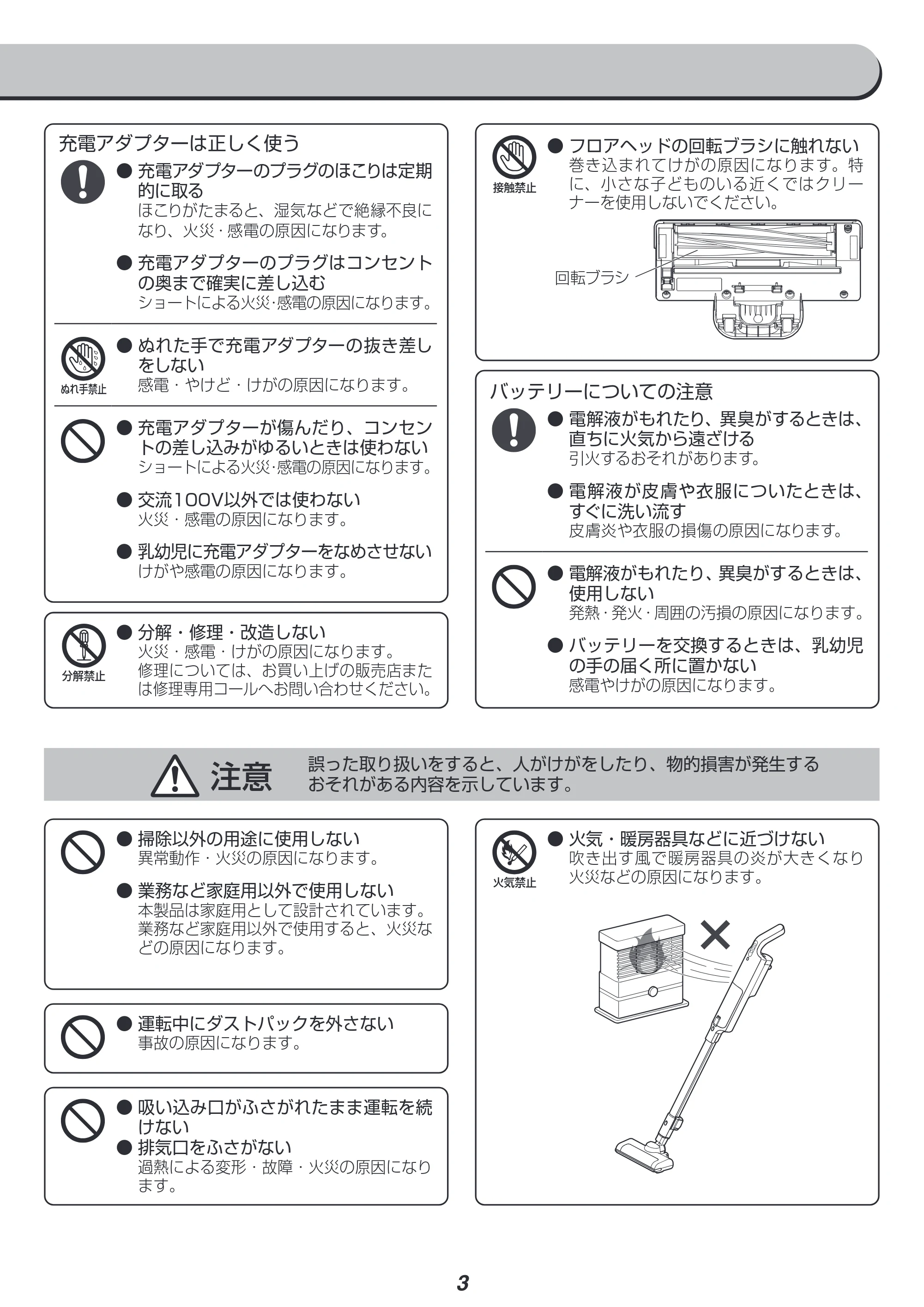 アイリスオーヤマ SBD-200P 取扱説明書 — 原本ページ — 3ページ