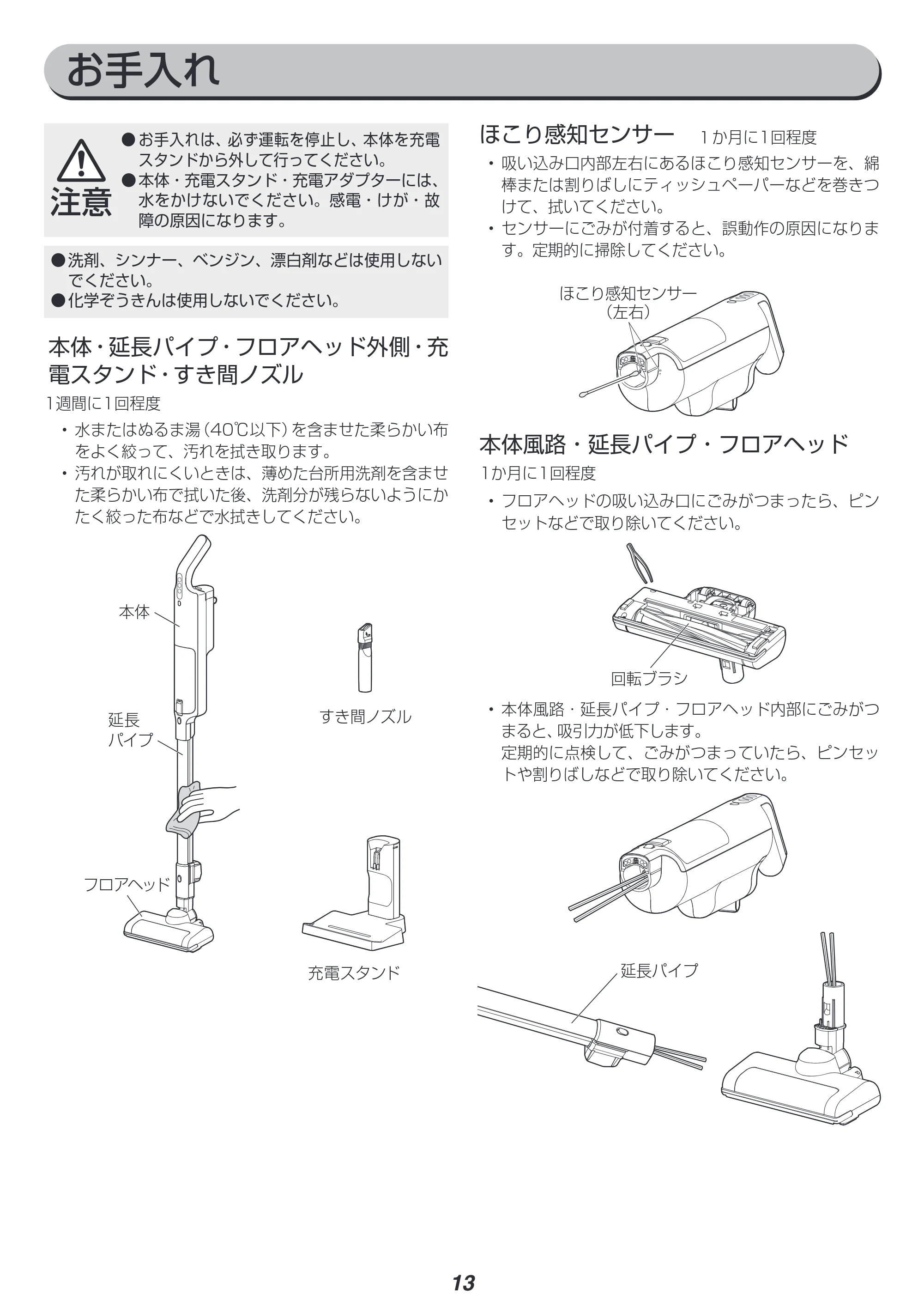 アイリスオーヤマ SBD-200P 取扱説明書 — 原本ページ — 13ページ