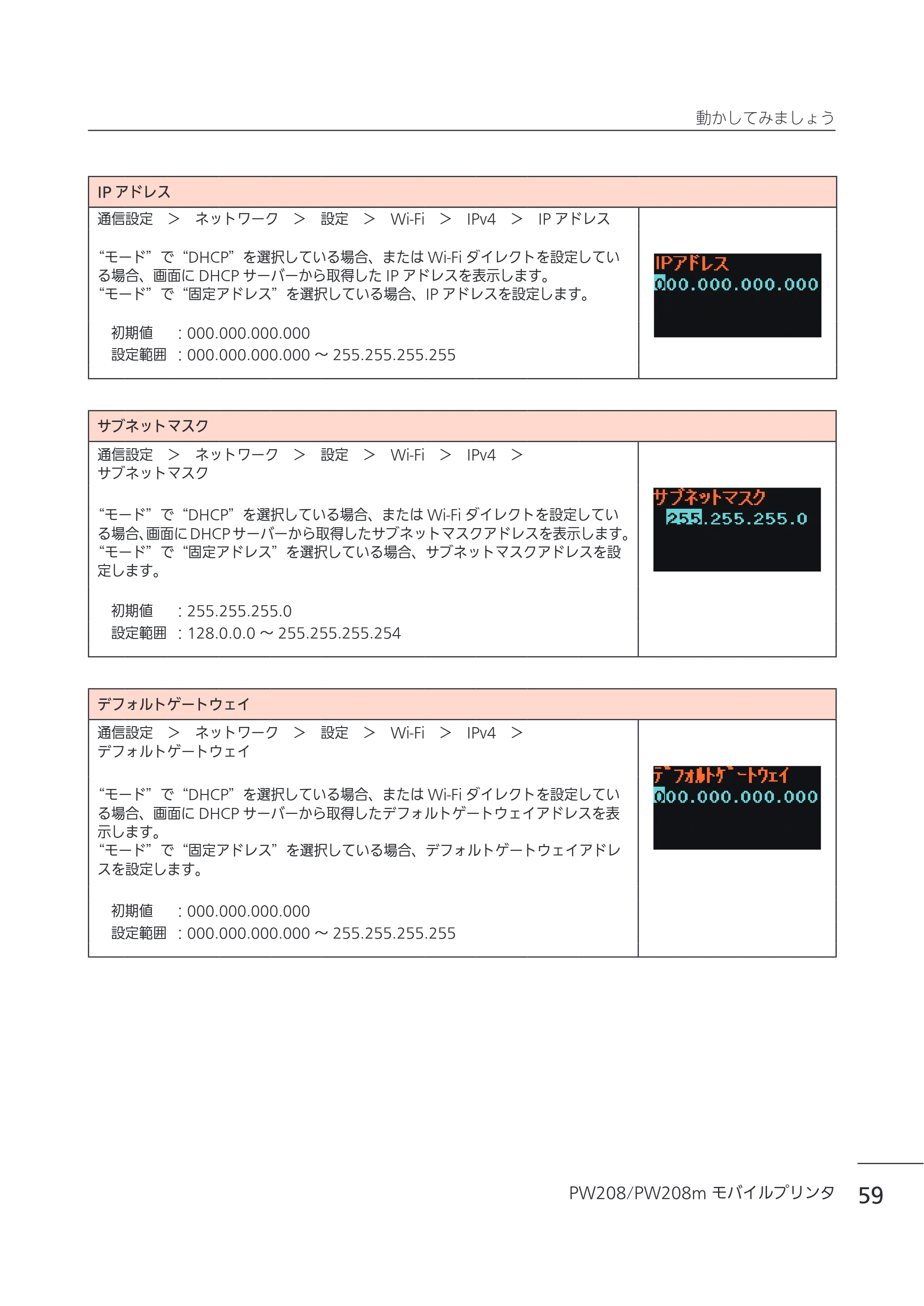 サトー Petit lapin(プチラパン)PW208 / PW208m / etit lapin(プチラパン)PW208 / PW208m PW208 / PW208m取扱説明書（第5版） — 原本ページ — 62ページ