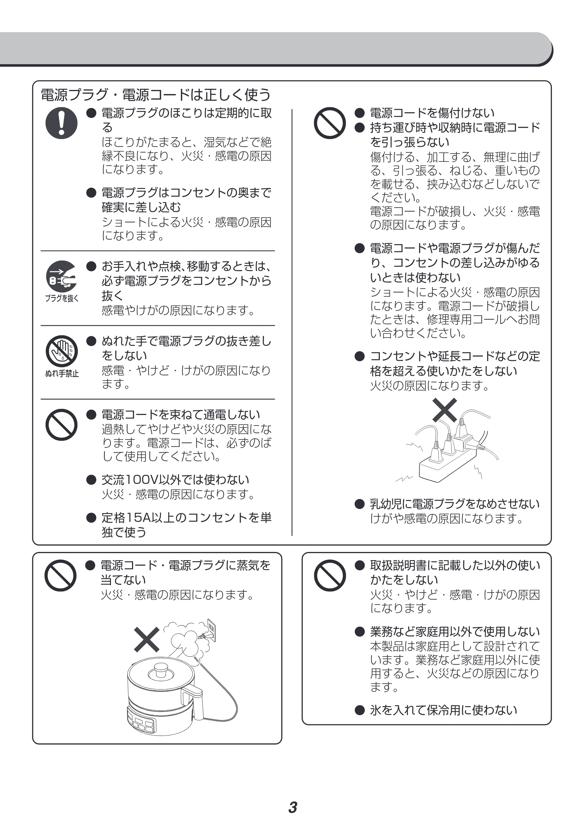 アイリスオーヤマ ICK-M1200 取扱説明書 — 原本ページ — 3ページ