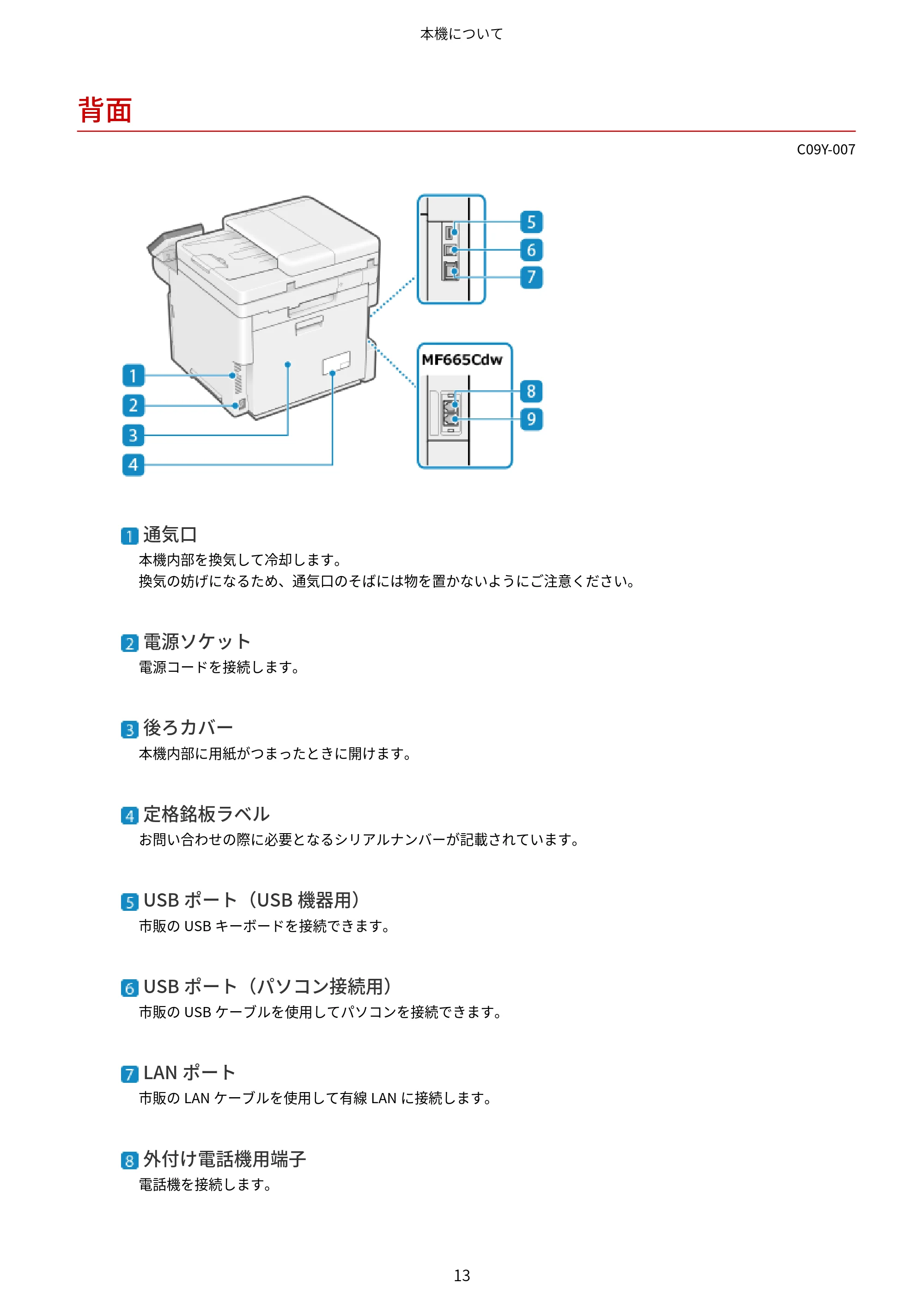 キヤノン MF665Cdw/MF663Cdw ユーザーズガイド 2026年6月25日更新（6.11 MB） — 背面 — 原本ページ — 23ページ