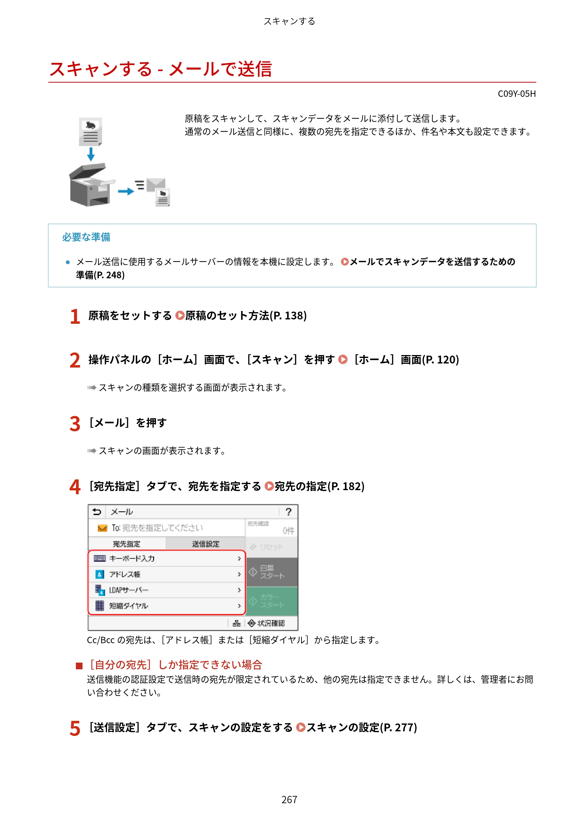 キヤノン MF665Cdw/MF663Cdw ユーザーズガイド 2026年6月25日更新（6.11 MB） — スキャンする - メールで送信 — 原本ページ — 277ページ