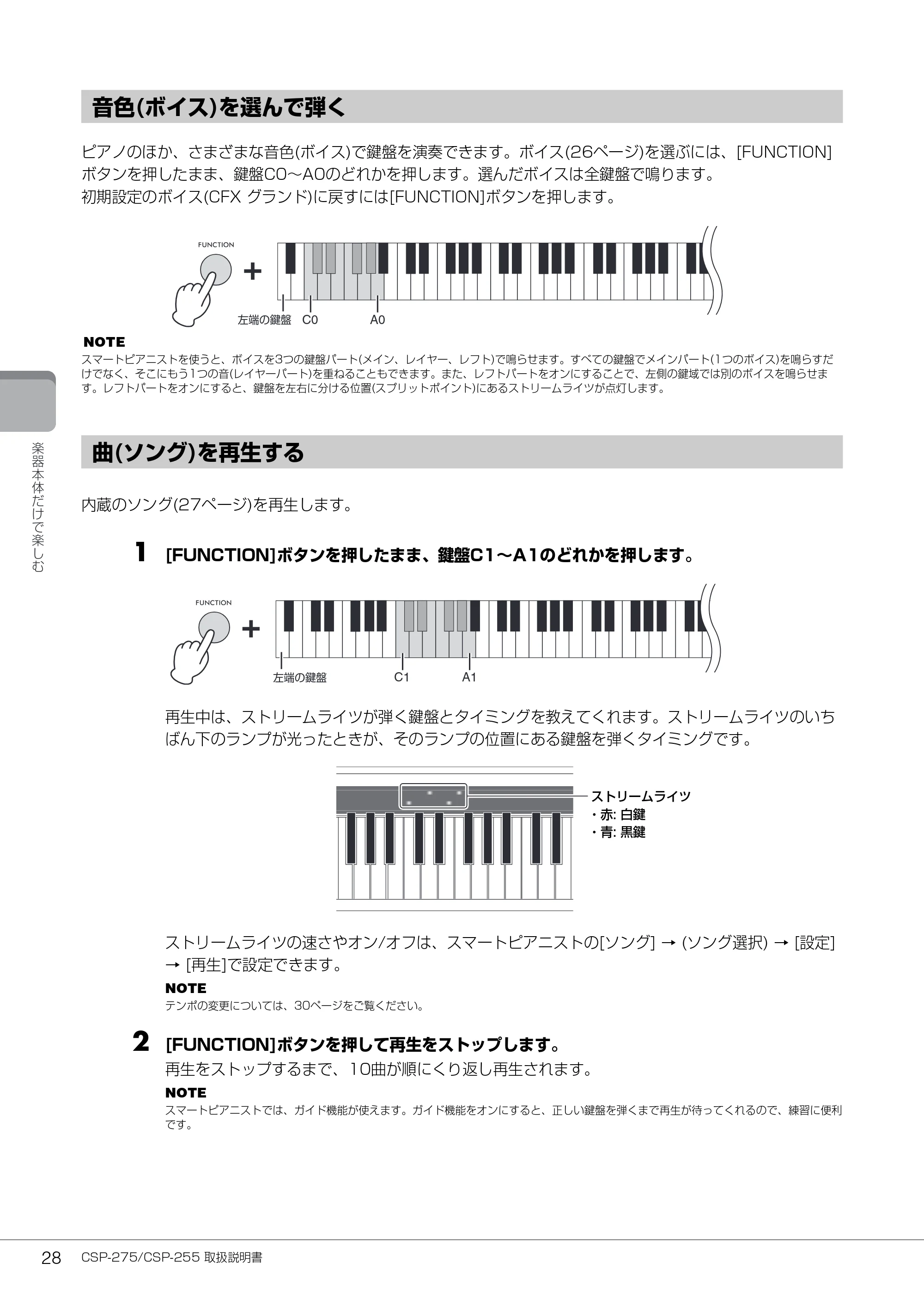 ヤマハ CSP-275 / CSP-255 CSP-275/CSP-255 取扱説明書 — 音色(ボイス)を選んで弾く — 原本ページ — 28ページ