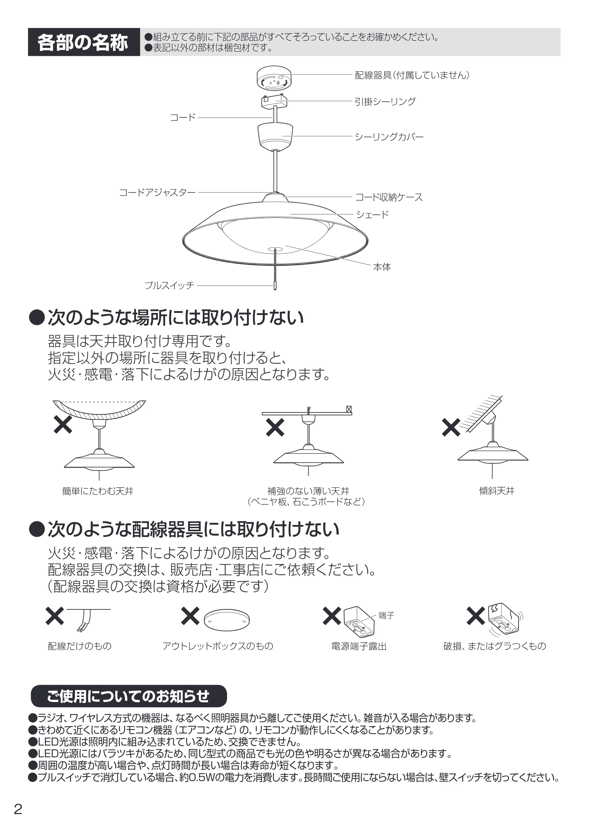 アイリスオーヤマ PLC6L-P2 取扱説明書 — 原本ページ — 2ページ