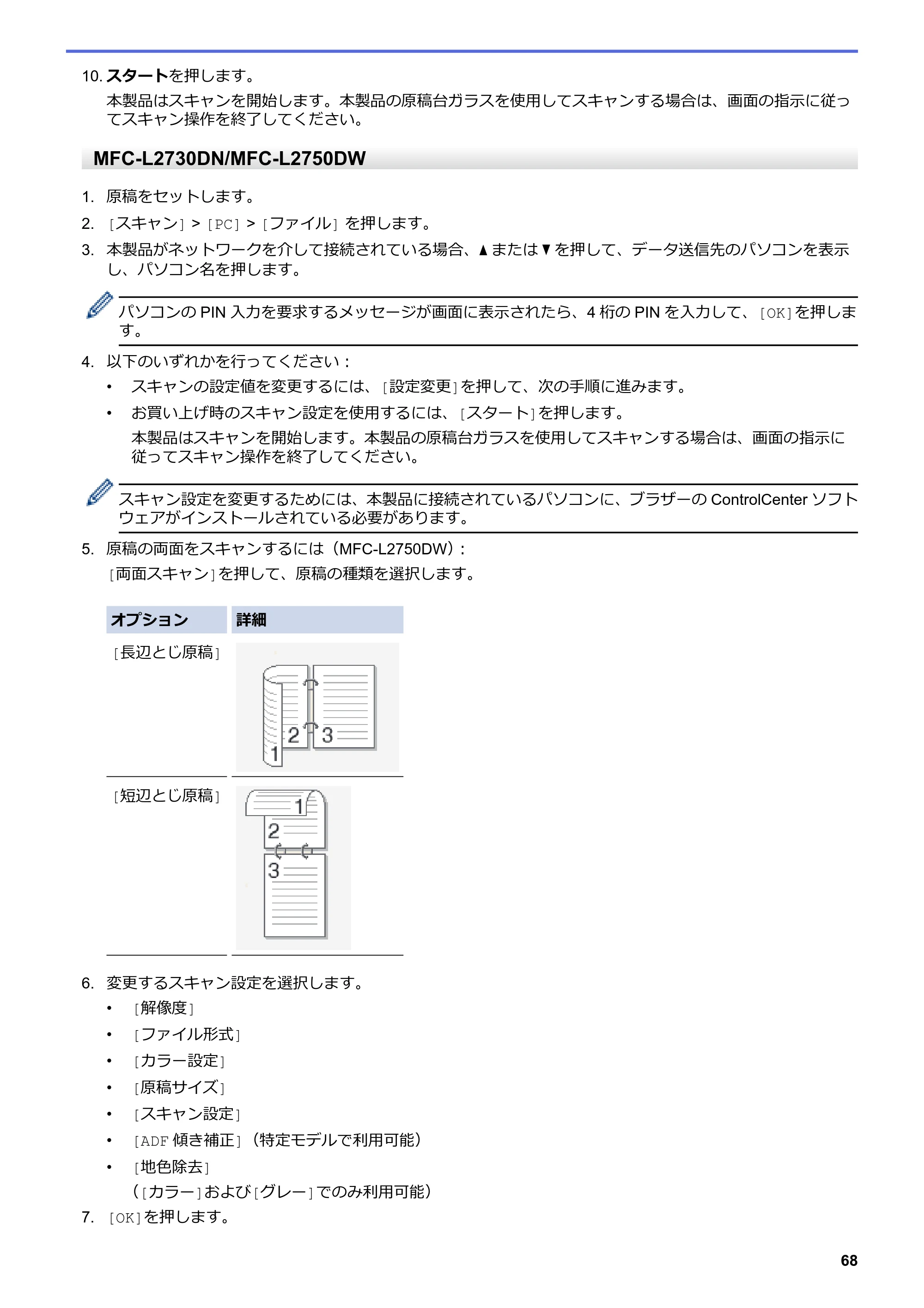 ブラザー DCP-L2535D / DCP-L2550DW / FAX-L2710DN オンラインユーザーズガイド — 原本ページ — 75ページ