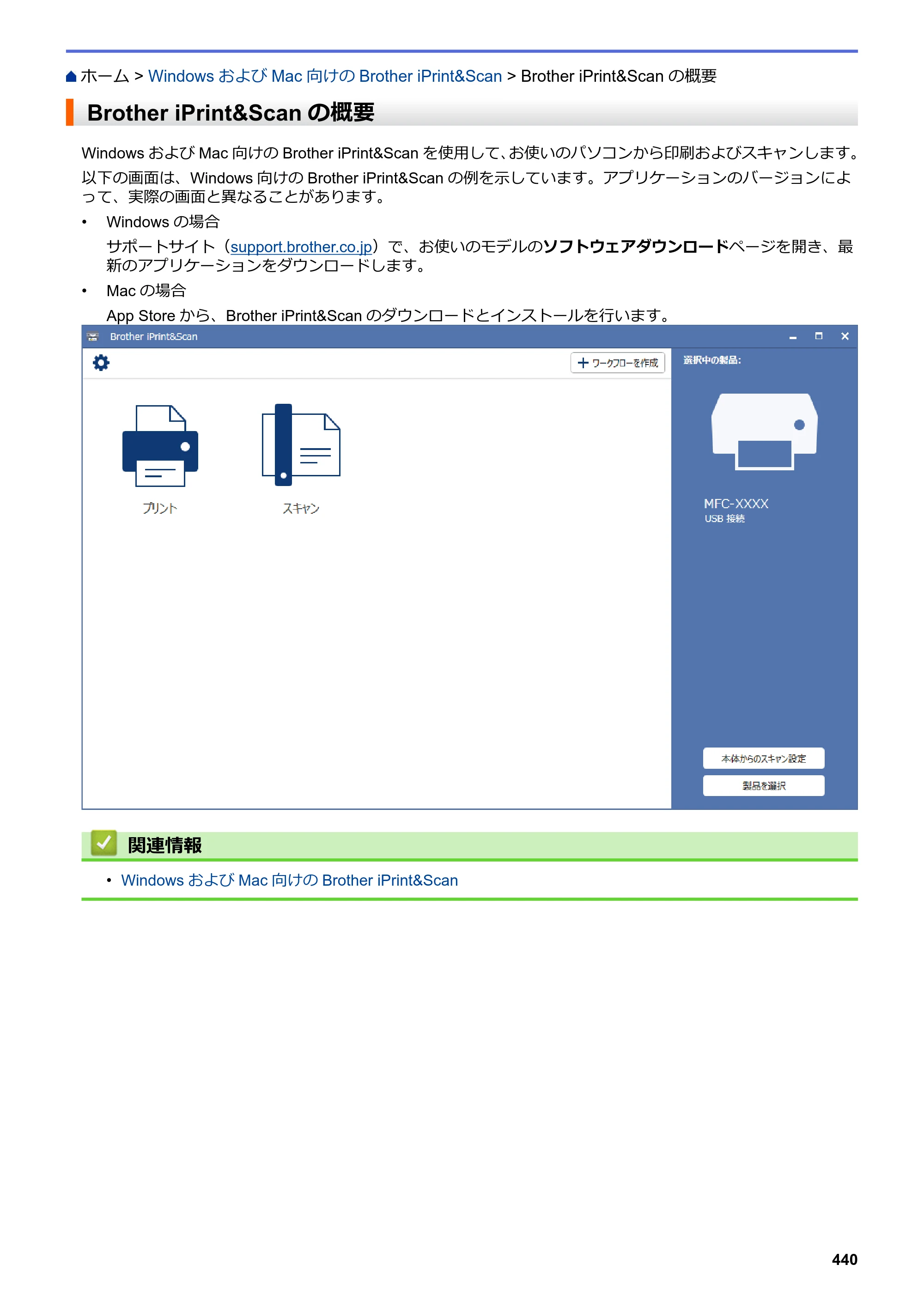 ブラザー DCP-L2535D / DCP-L2550DW / FAX-L2710DN オンラインユーザーズガイド — Brother iPrint&Scanの概要 — 原本ページ — 447ページ