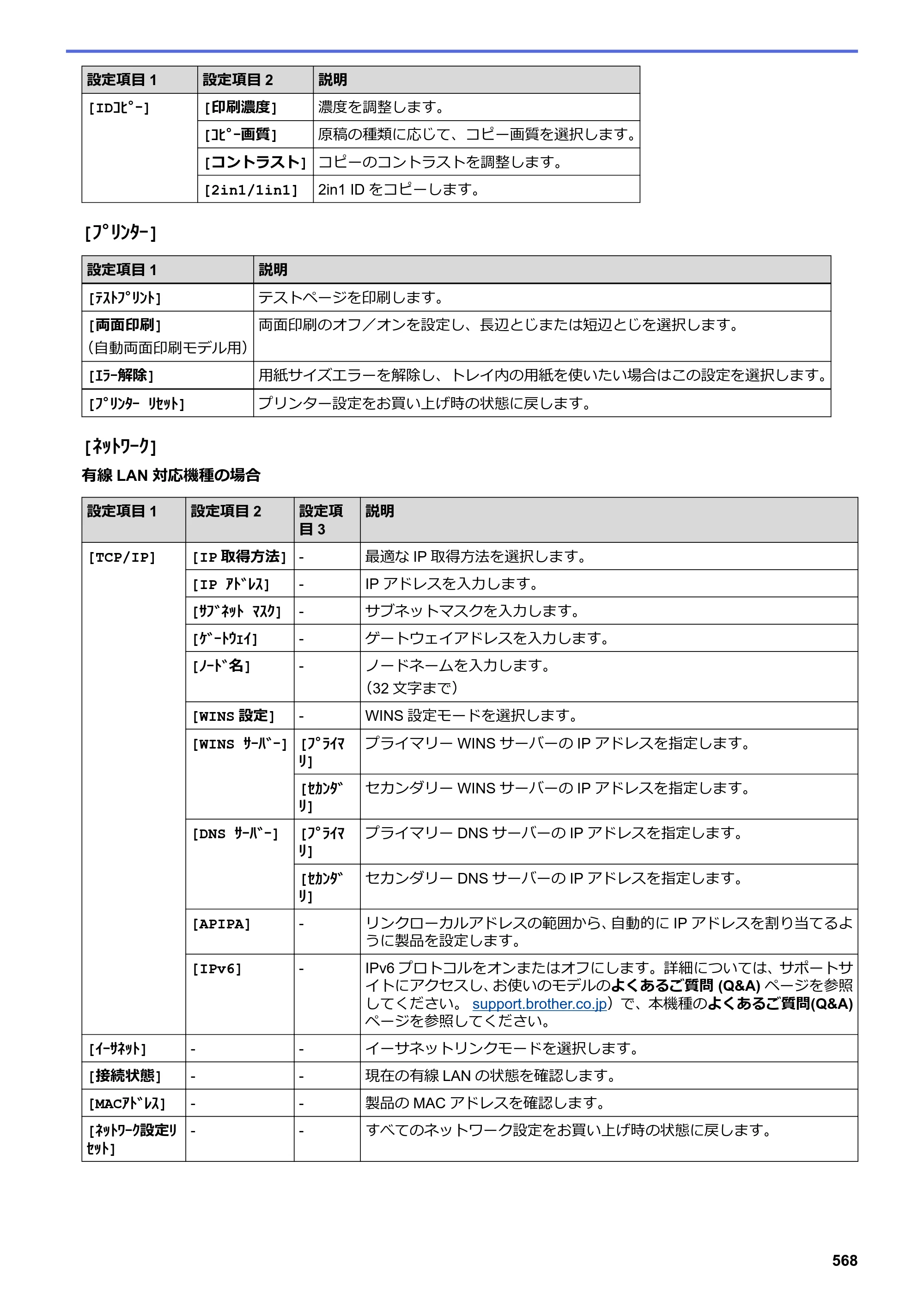 ブラザー DCP-L2535D / DCP-L2550DW / FAX-L2710DN オンラインユーザーズガイド — 原本ページ — 575ページ