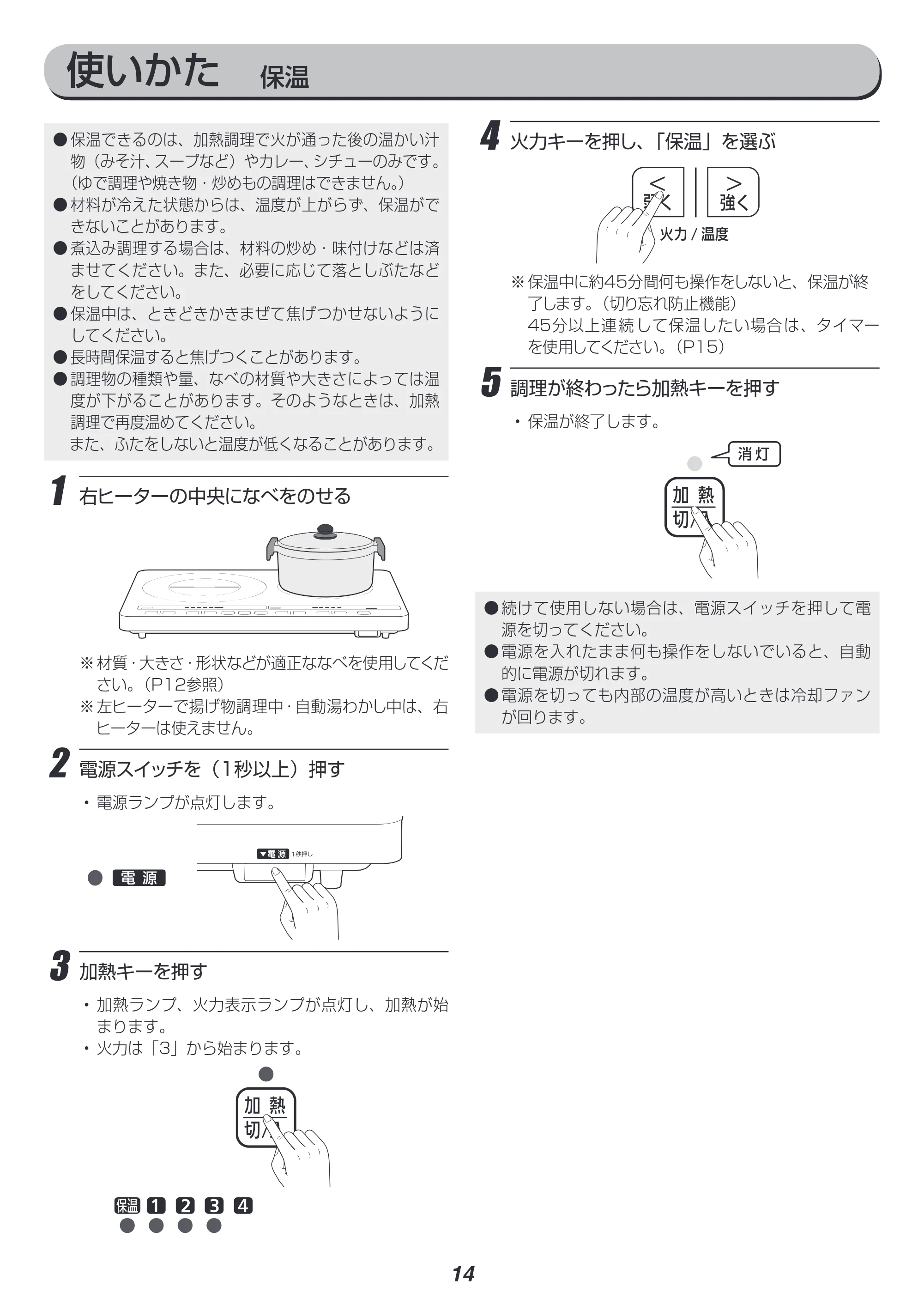 アイリスオーヤマ IHC-W2 取扱説明書 — 原本ページ — 14ページ