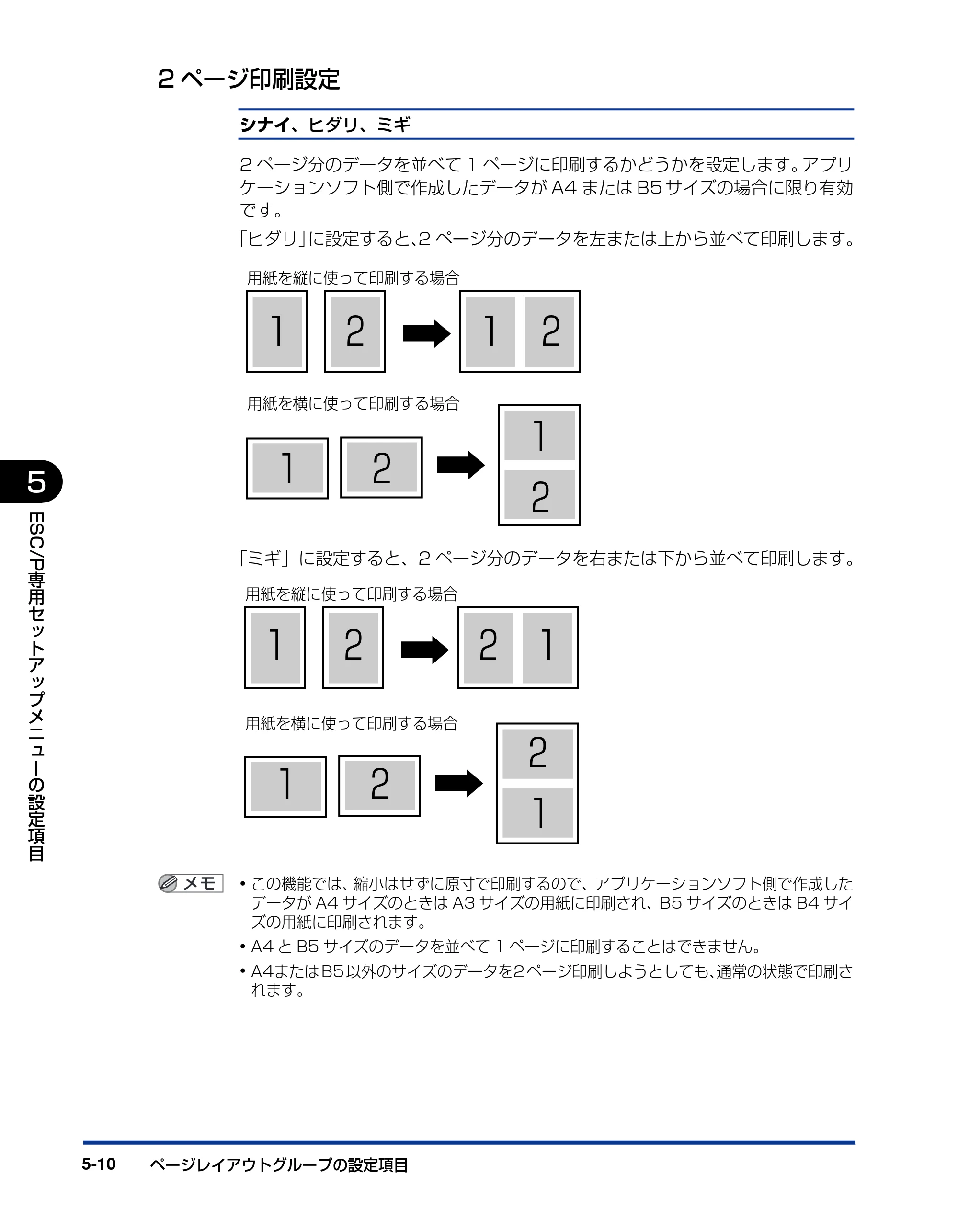 キヤノン LBP5910F/5910 LIPS機能ガイド 2009年12月18日掲載 （PDF形式／5.43Mバイト） — 2ページ印刷設定 — 原本ページ — 138ページ