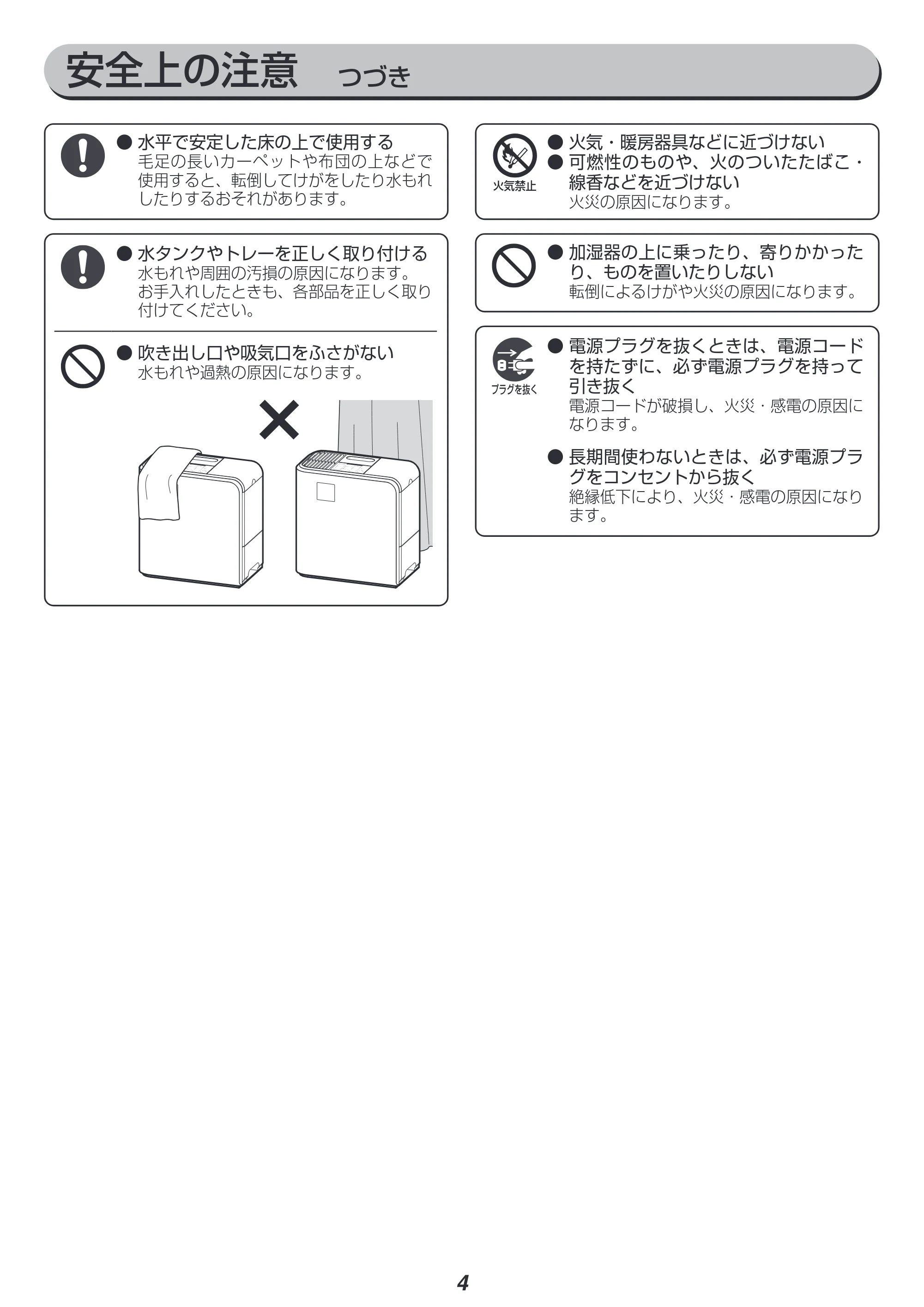 アイリスオーヤマ HVH-500R1 取扱説明書 — 原本ページ — 4ページ