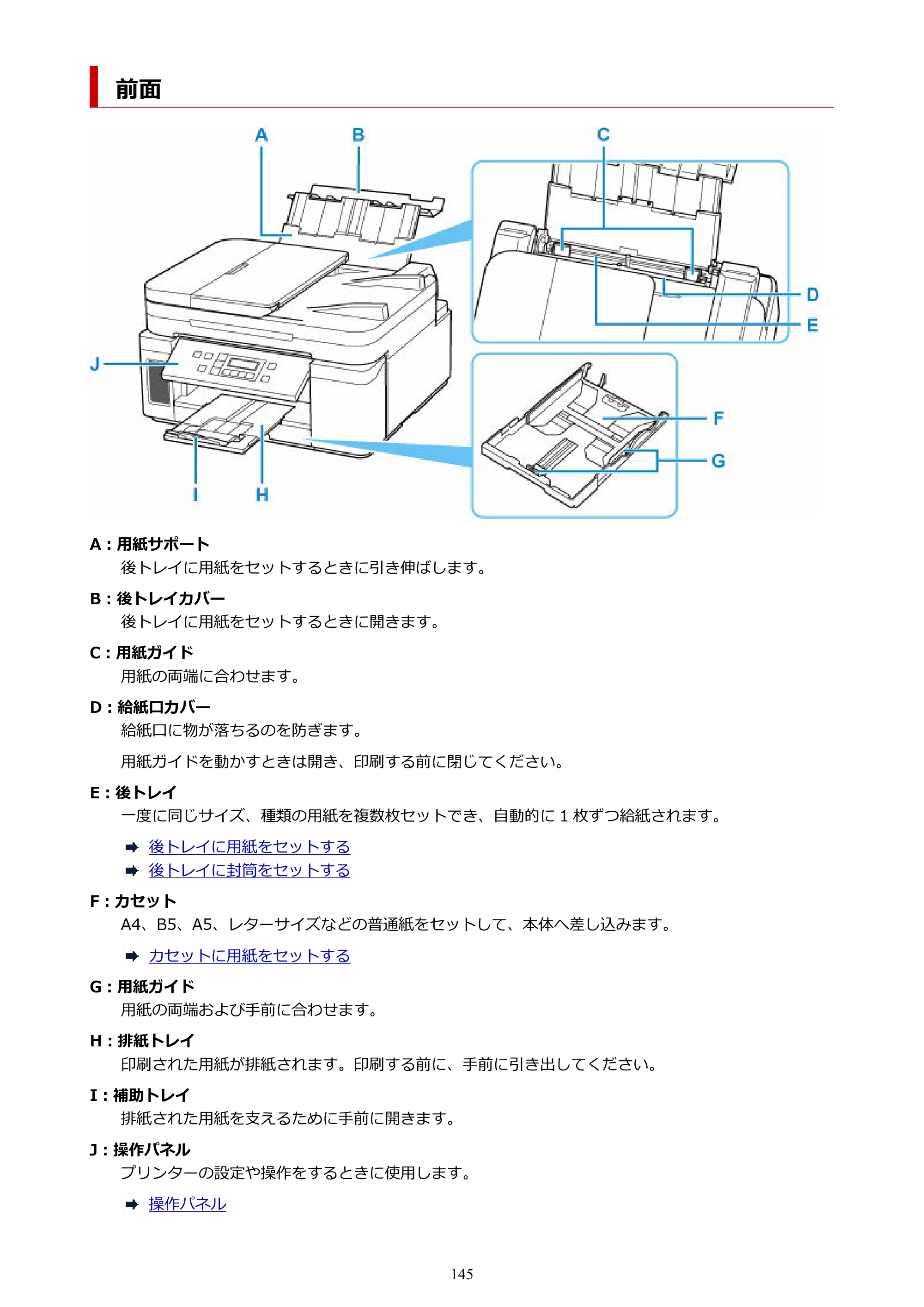 キヤノン GM4030 GM4030 （PDF） オンラインマニュアル - 取扱説明書 - （Windows） 2026年5月21日更新（PDF：6.2MB） — 前面 — 原本ページ — 145ページ