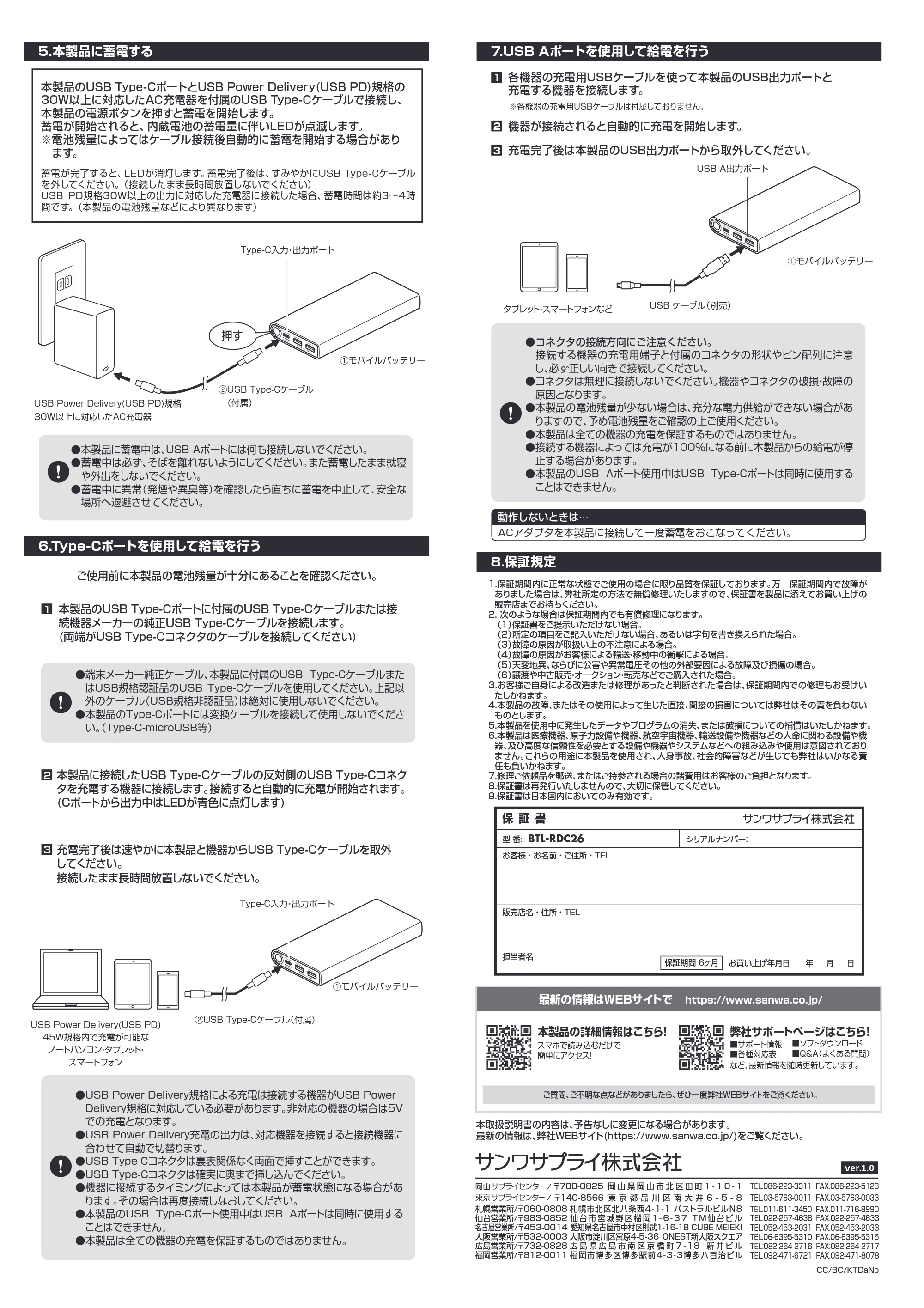 サンワサプライ BTL-RDC26 取扱説明書 — 原本ページ — 2ページ