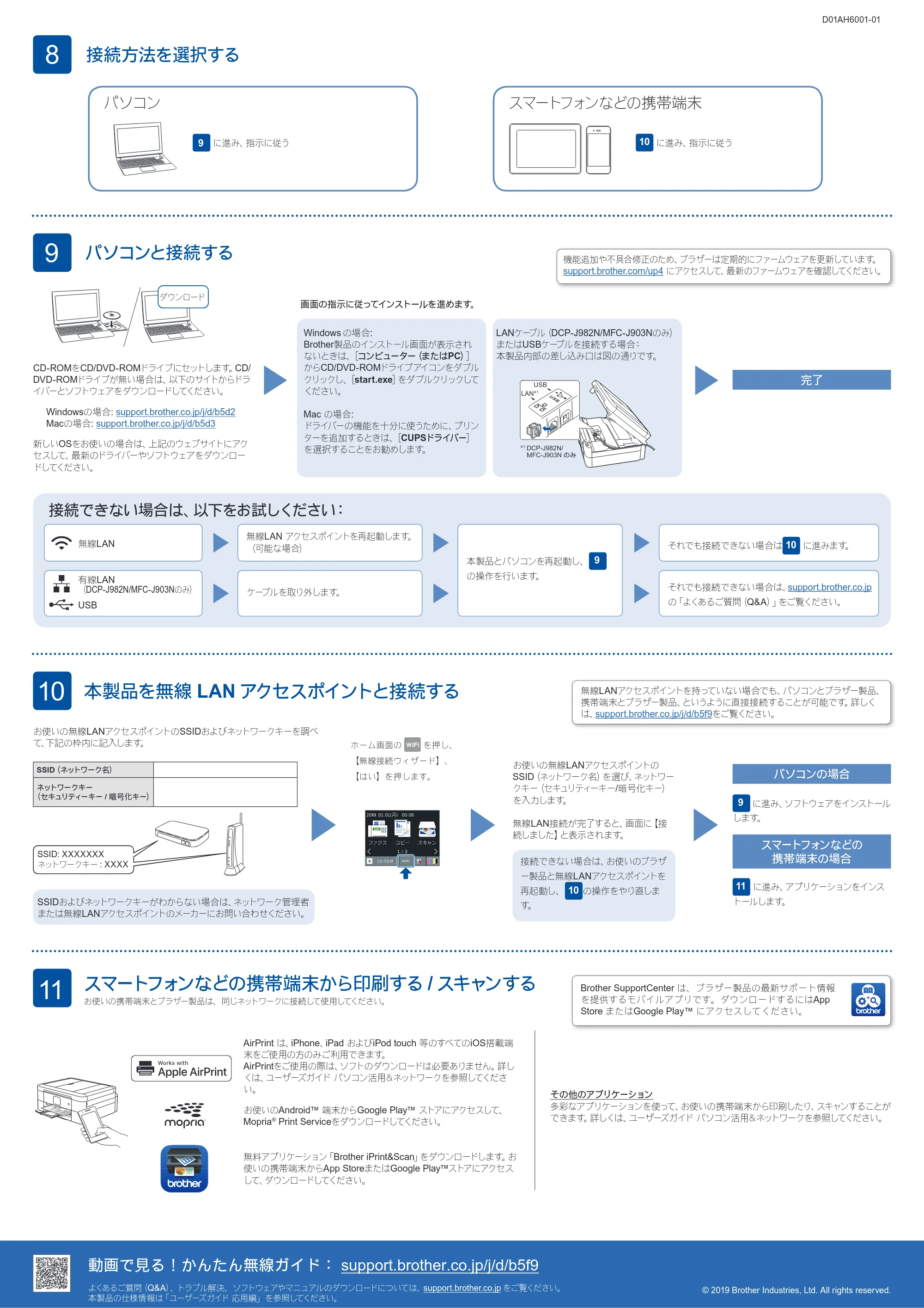 ブラザー DCP-J582N / DCP-J981N / DCP-J982N-B/W かんたん設置ガイド — 原本ページ — 2ページ