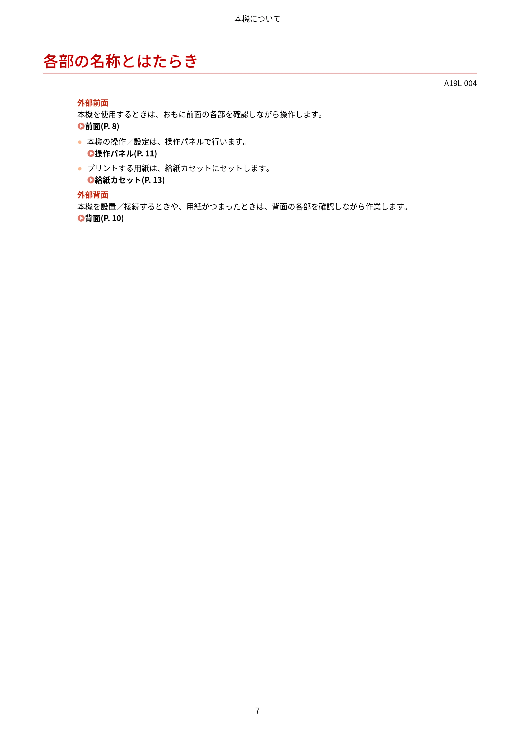 キヤノン LBP172・LBP171 ユーザーズガイド 2024年10月24日掲載（PDF：2.54MB） — 各部の名称とはたらき — 原本ページ — 14ページ