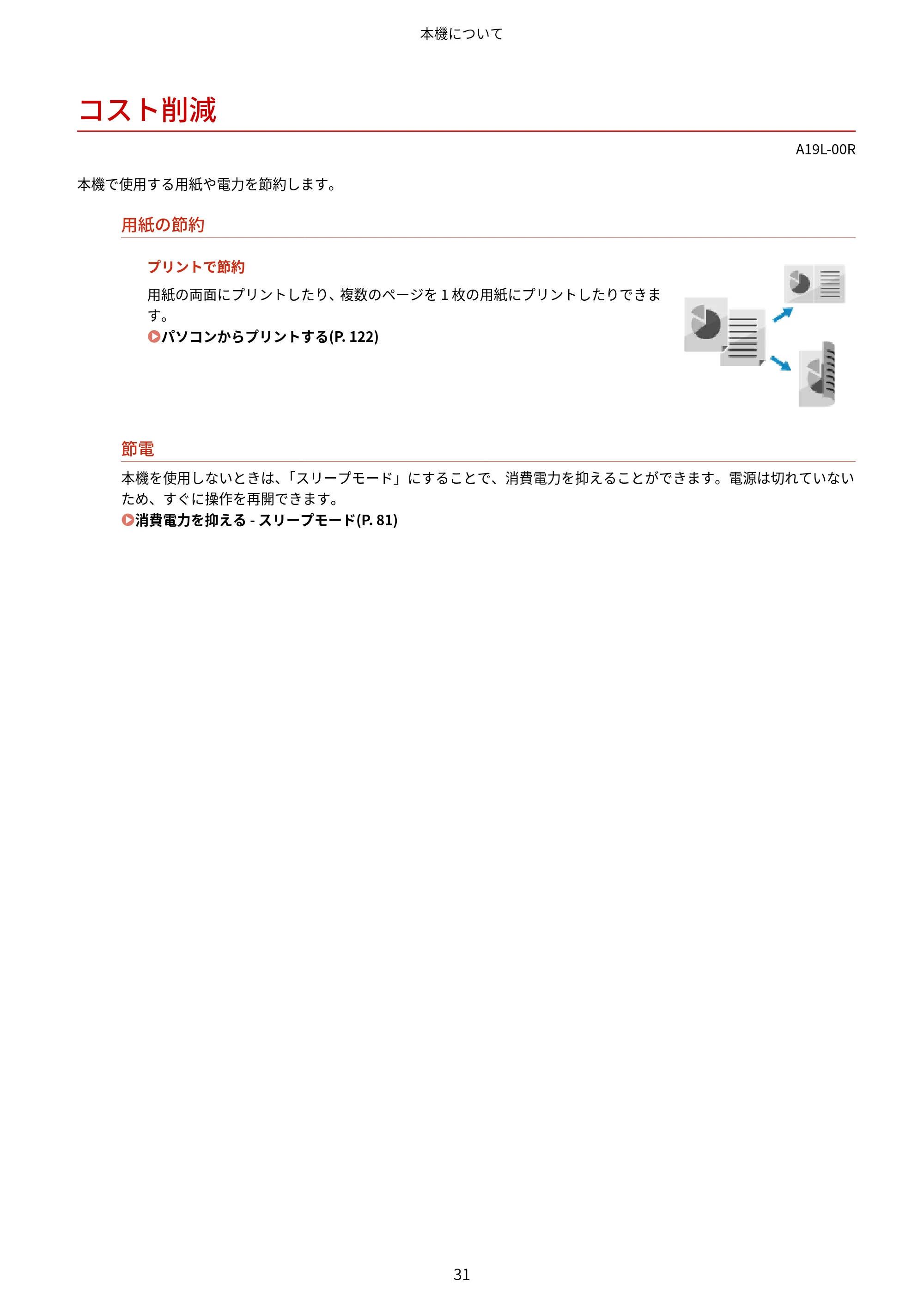 キヤノン LBP172・LBP171 ユーザーズガイド 2024年10月24日掲載（PDF：2.54MB） — コスト削減 — 原本ページ — 38ページ