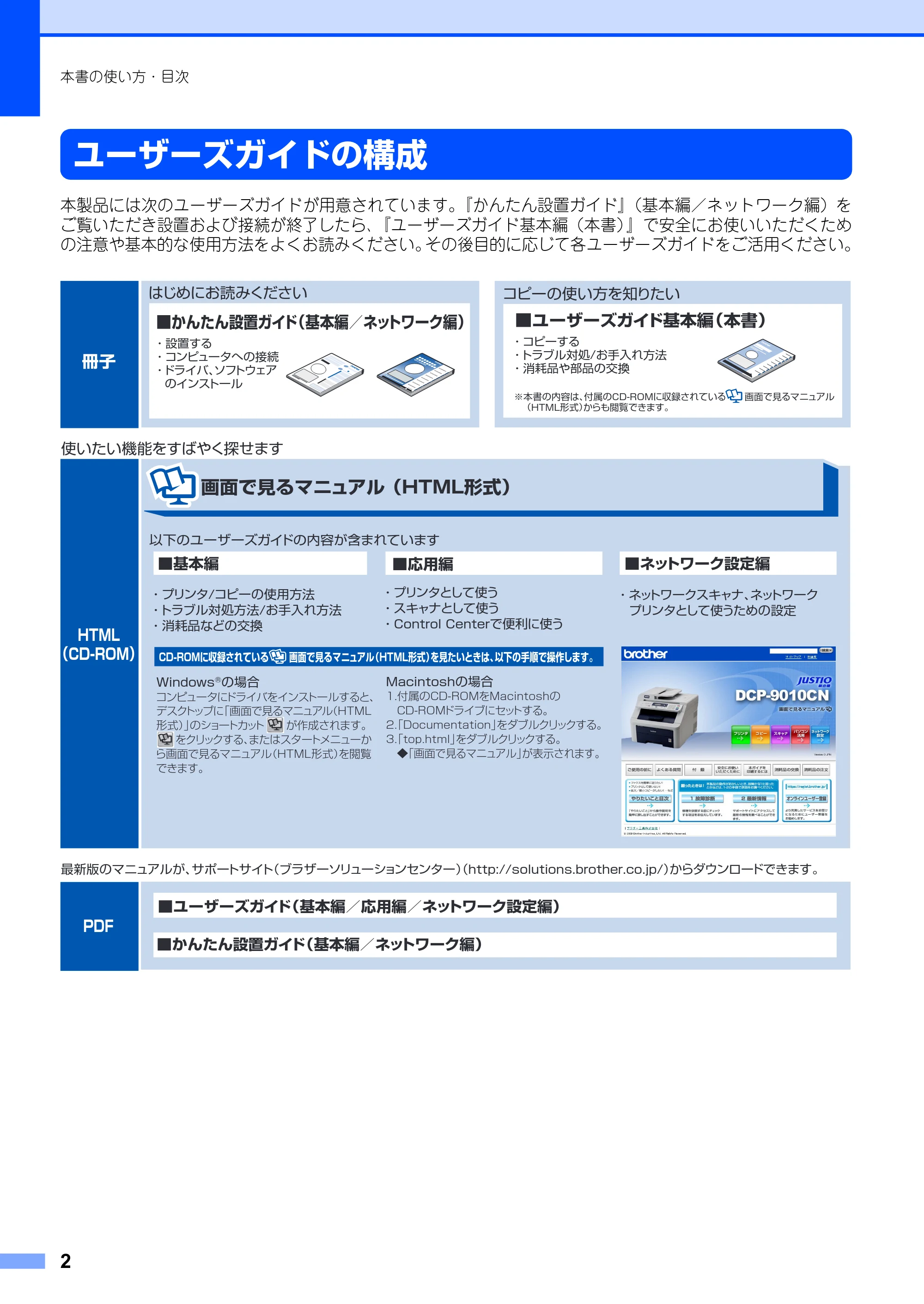 ブラザー DCP-9010CN ユーザーズガイド ～基本編～ — 原本ページ — 2ページ