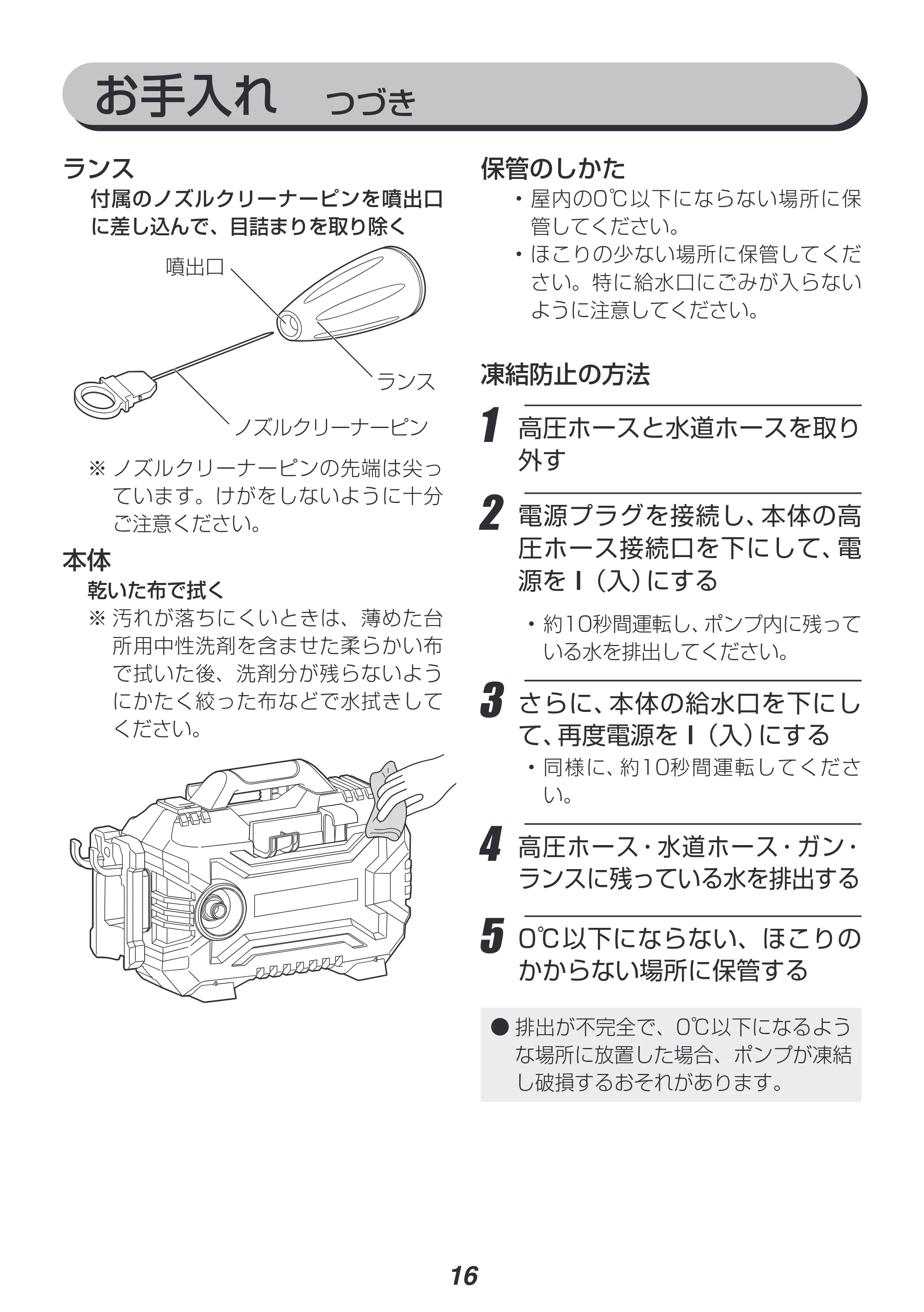 アイリスオーヤマ FBN-502 取扱説明書 — 原本ページ — 16ページ